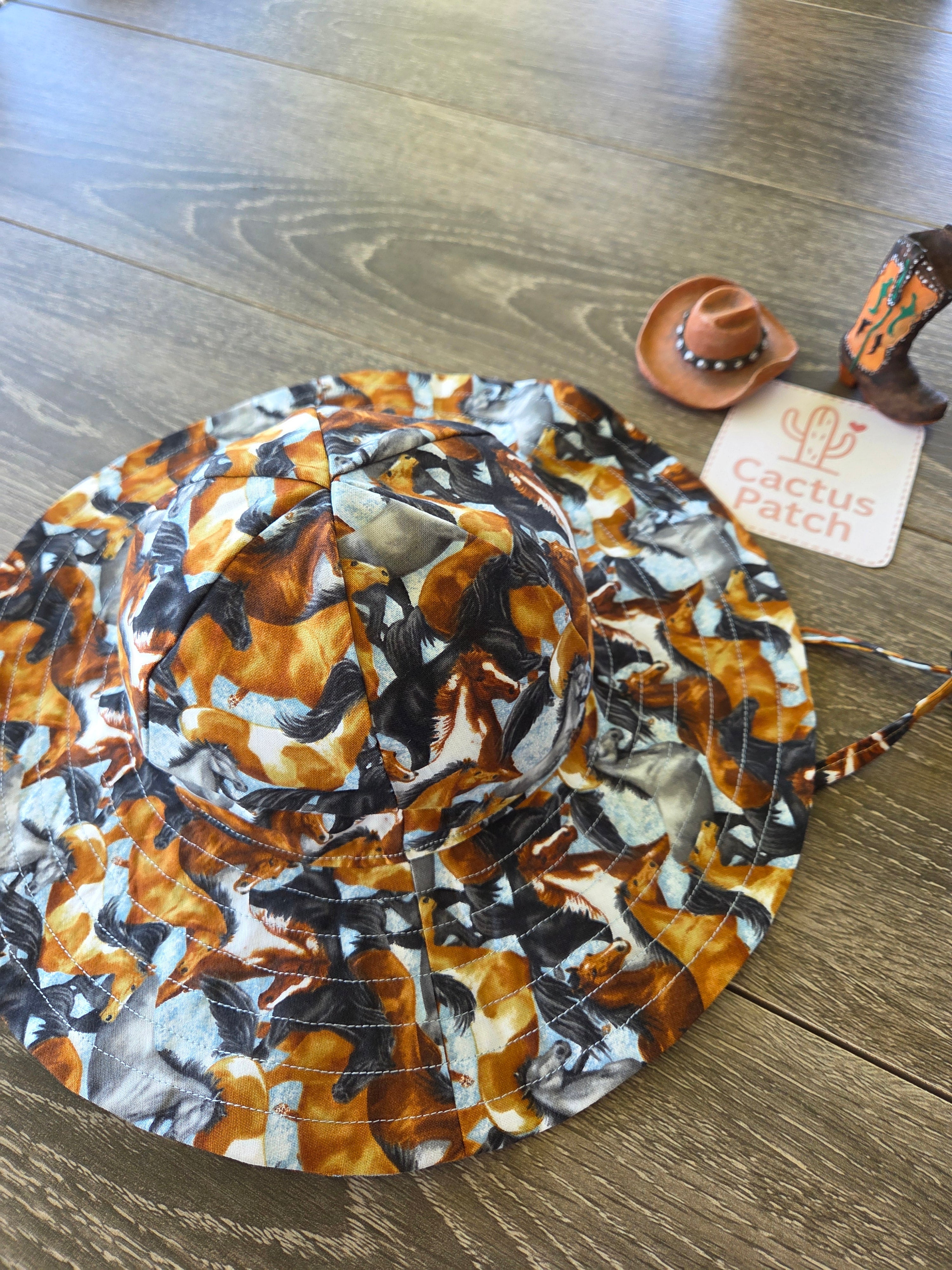 "Running Horses" Baby Sunhat (6-12 Months)