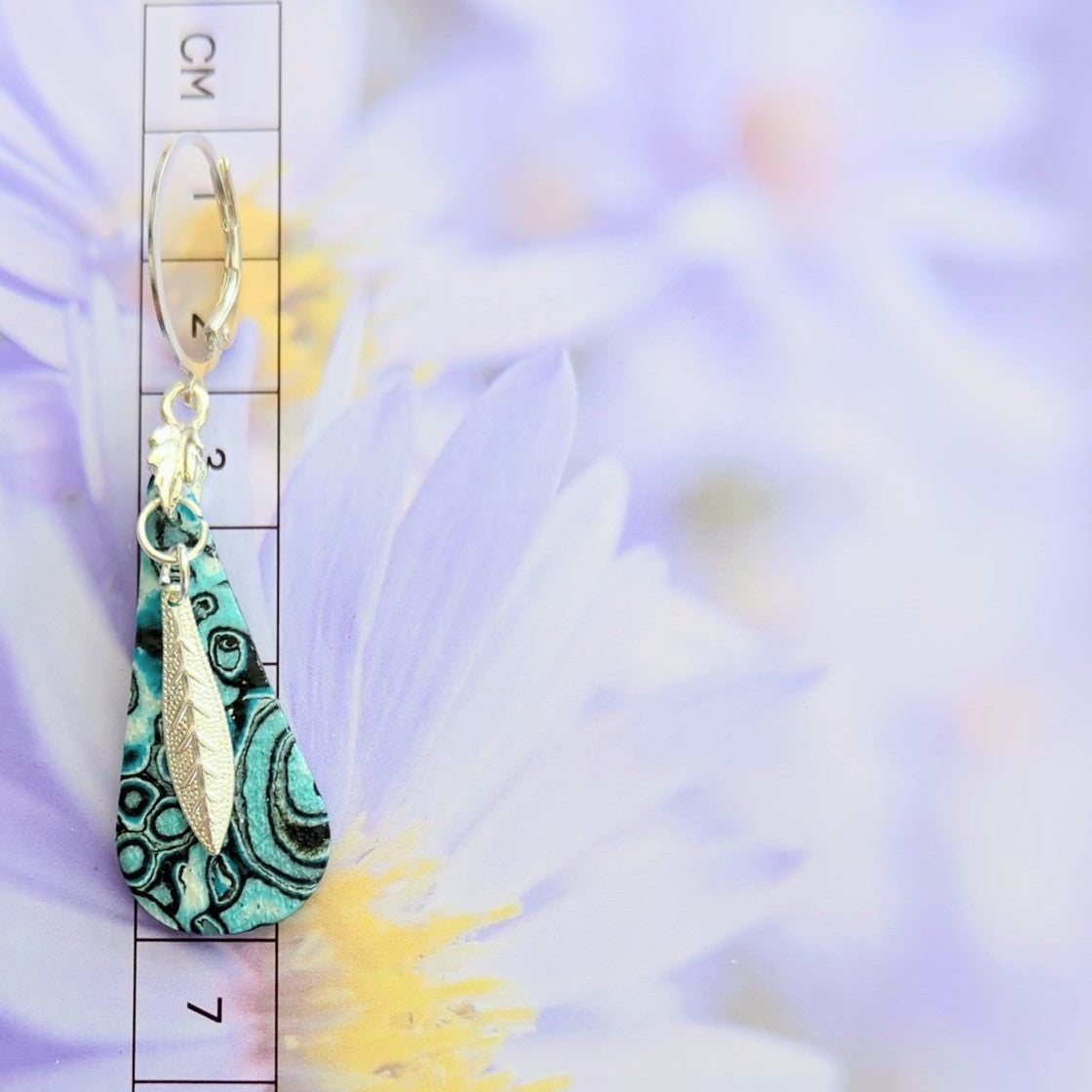 Aqua and Black Earrings