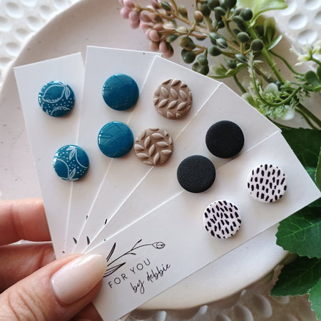 Large stud earrings- assorted