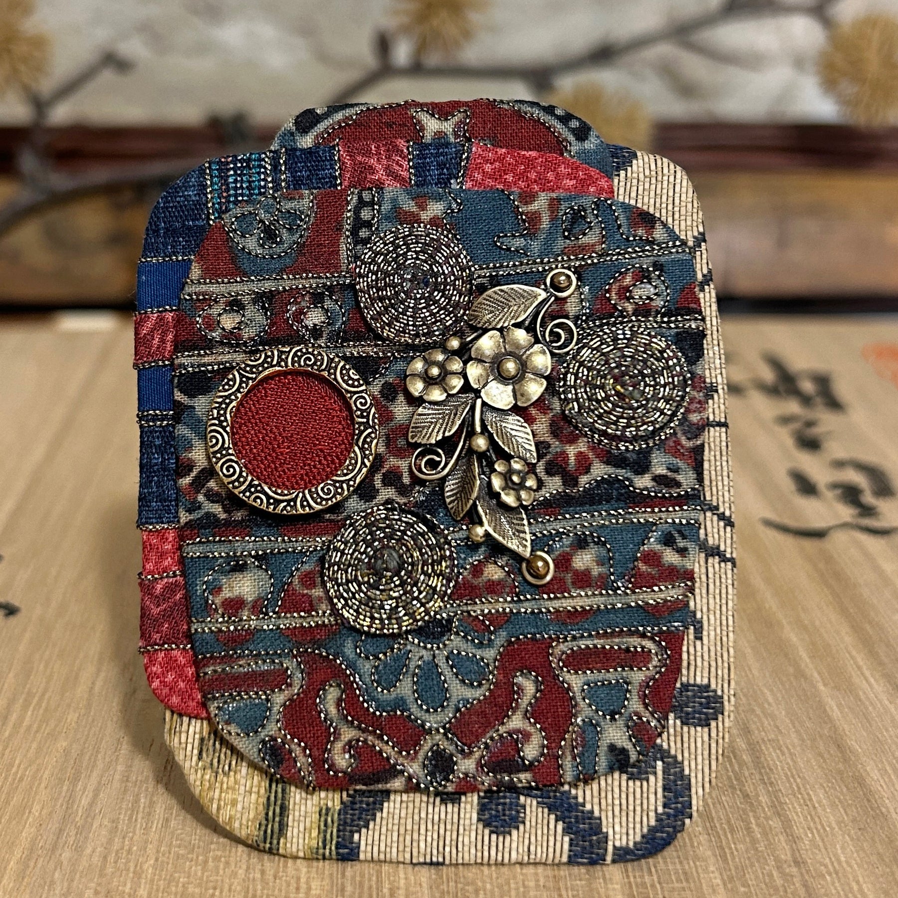 Richly Embellished Brooch Pendant Necklace - BV-3