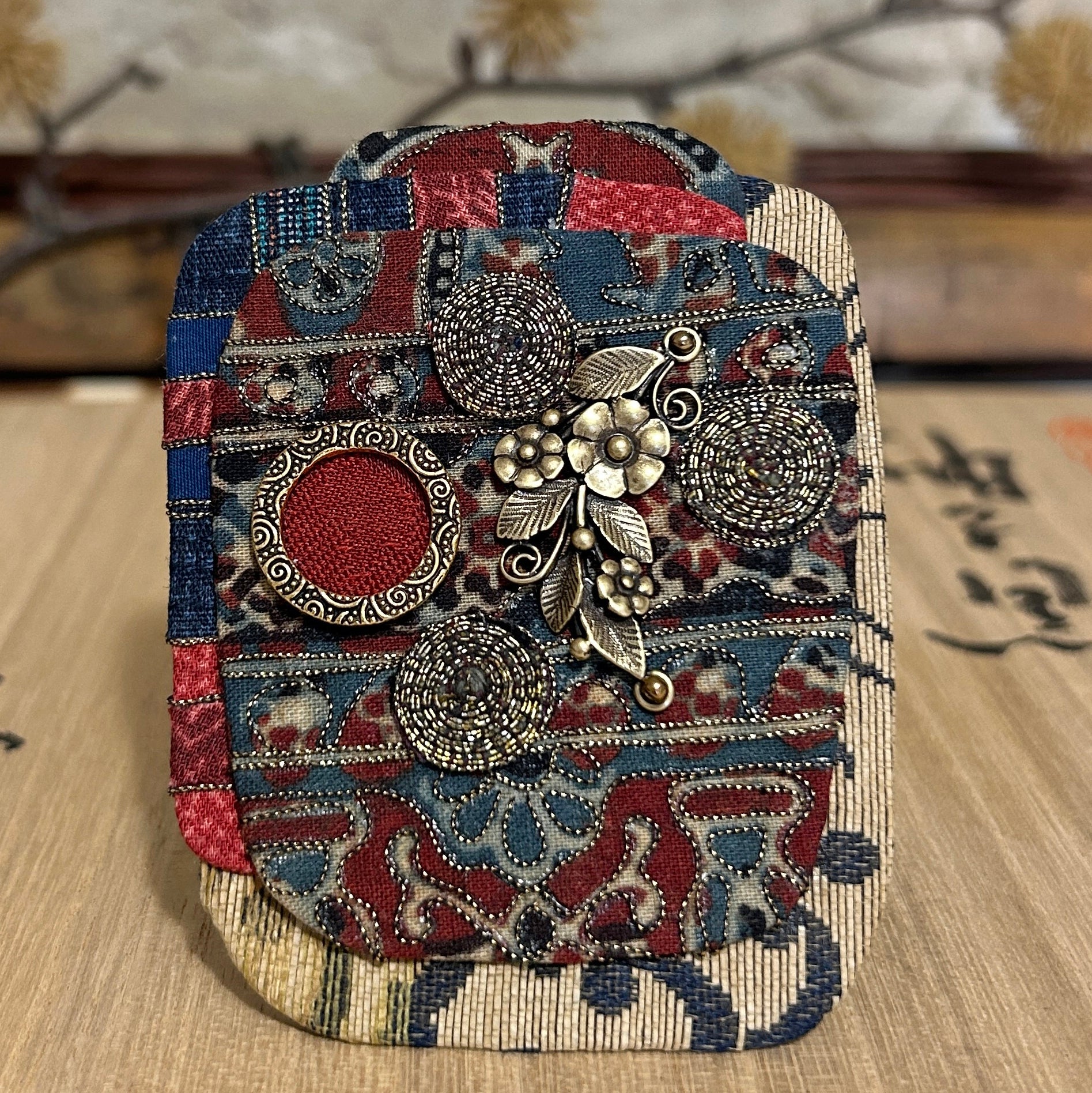 Richly Embellished Brooch Pendant Necklace - BV-3