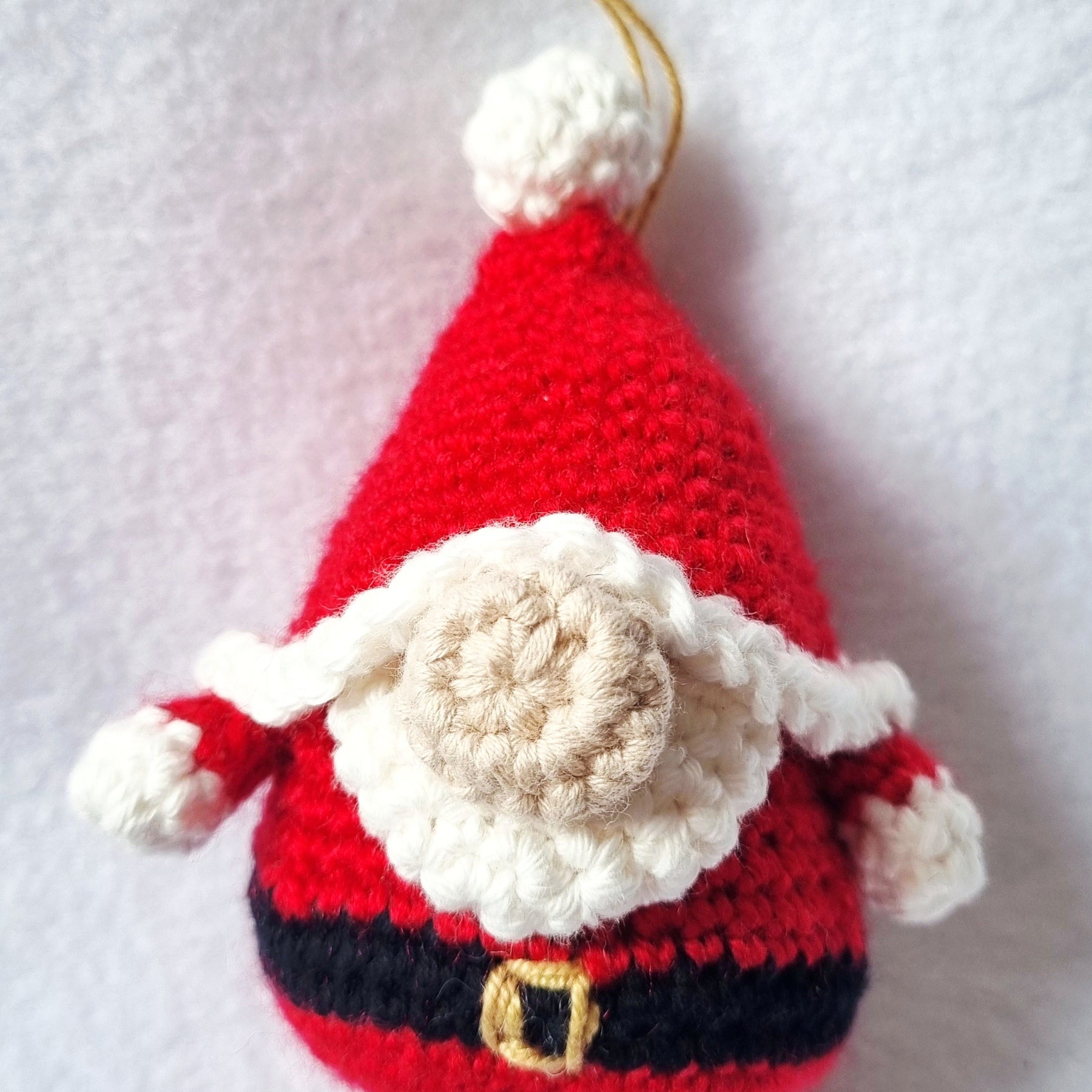 Handmade Christmas Gnome Baubles - 4pce set - crochet - BB51