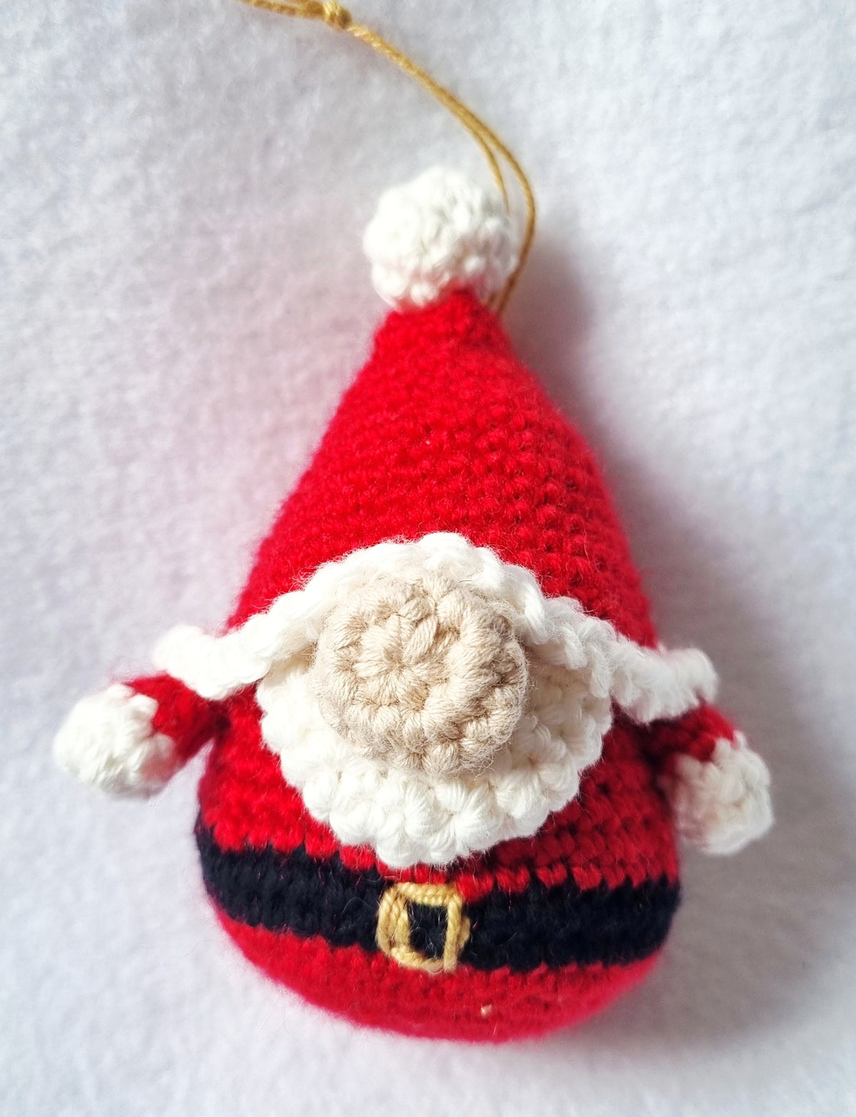 Handmade Christmas Gnome Baubles - 4pce set - crochet - BB51