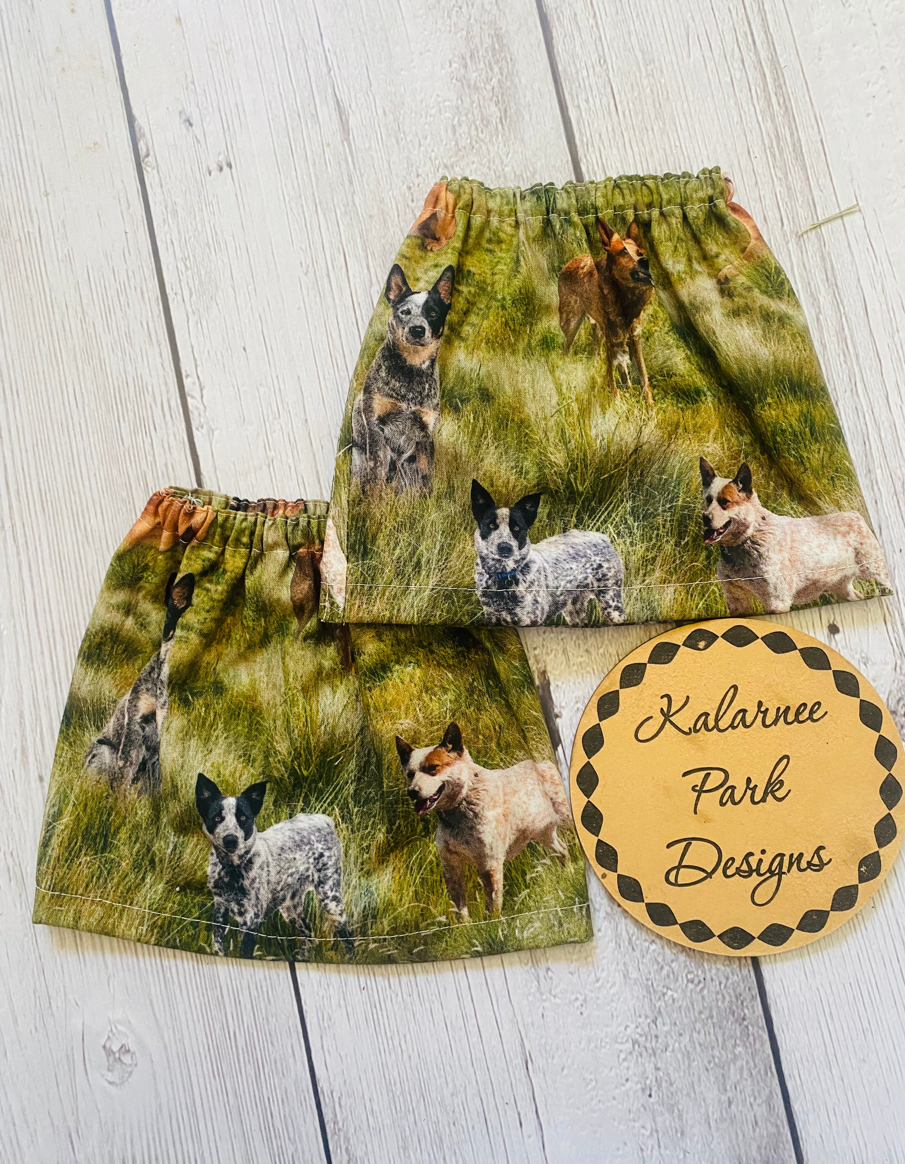 "Red and Blue Cattle Dogs" Adult Size and Kids Size Sock Savers