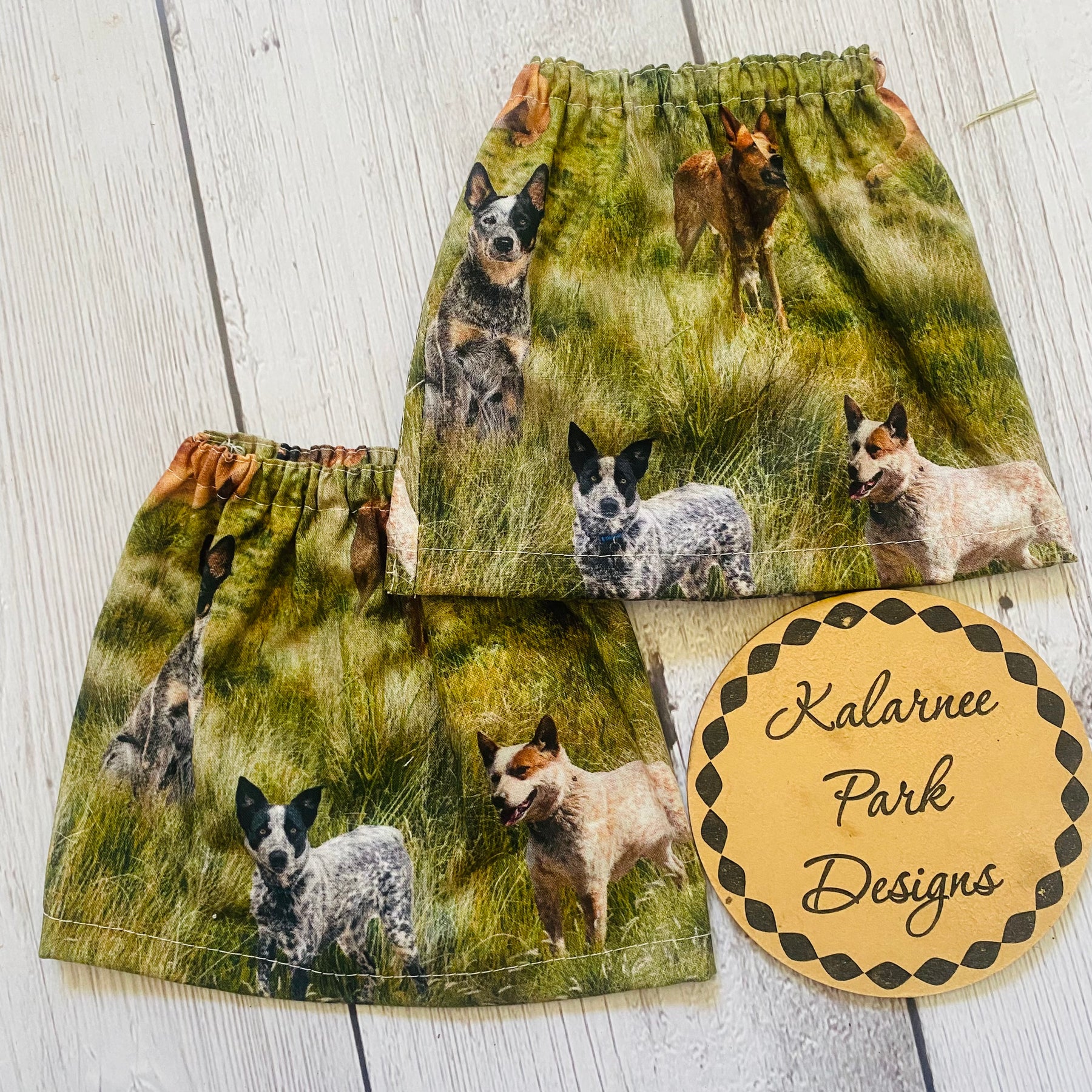 "Red and Blue Cattle Dogs" Adult Size and Kids Size Sock Savers
