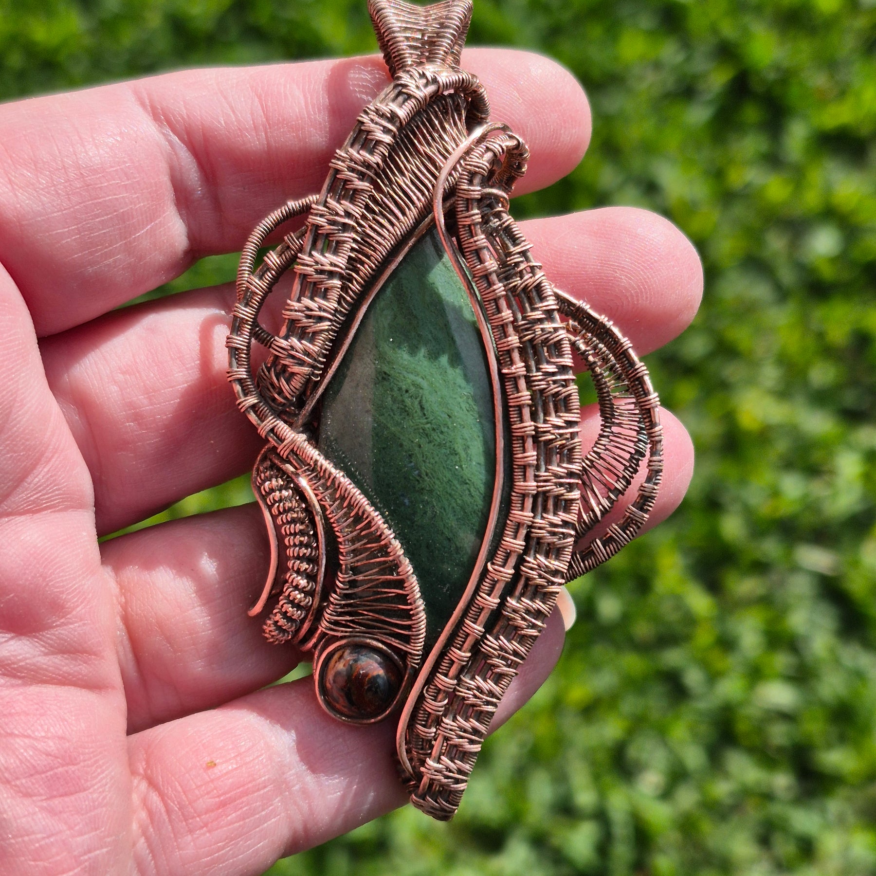 Whispering Fern Nephrite Jade Pendant