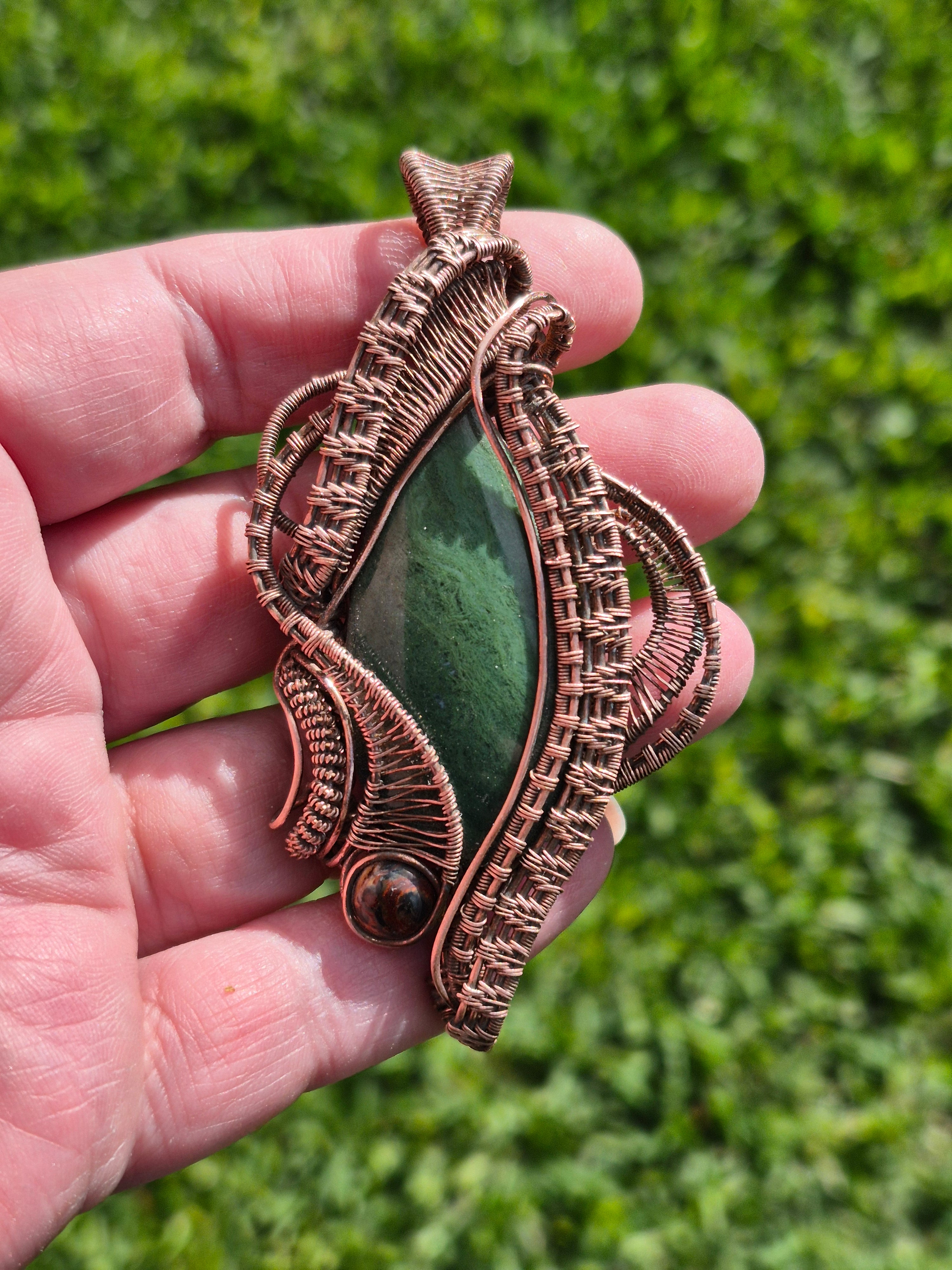 Whispering Fern Nephrite Jade Pendant