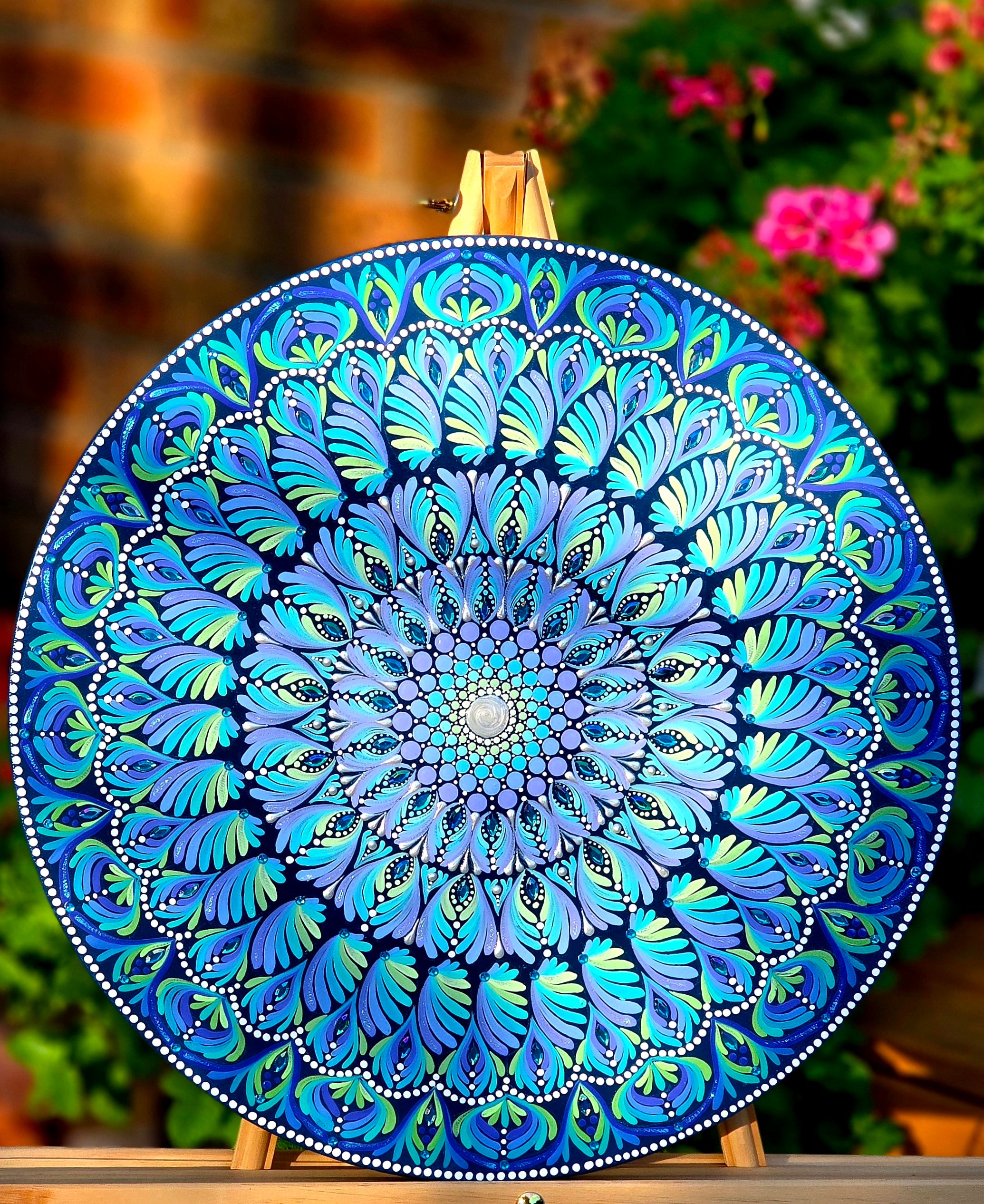 "Maris" - Original, one of a kind mandala painting.
