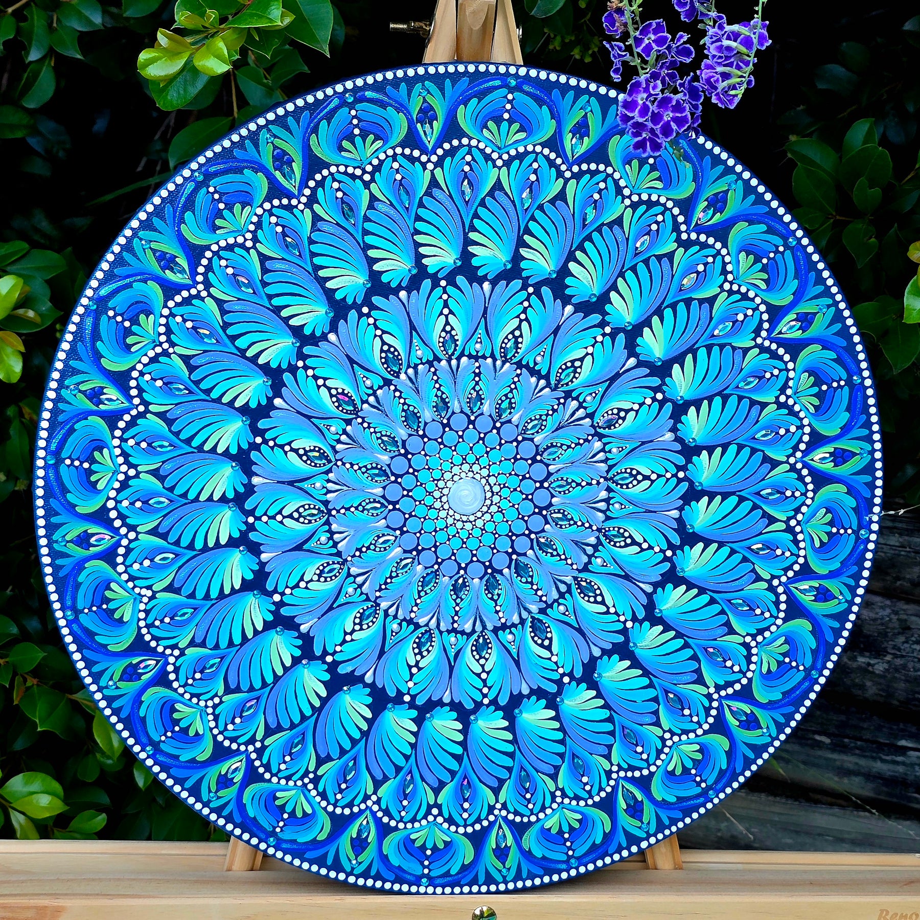 "Maris" - Original, one of a kind mandala painting.