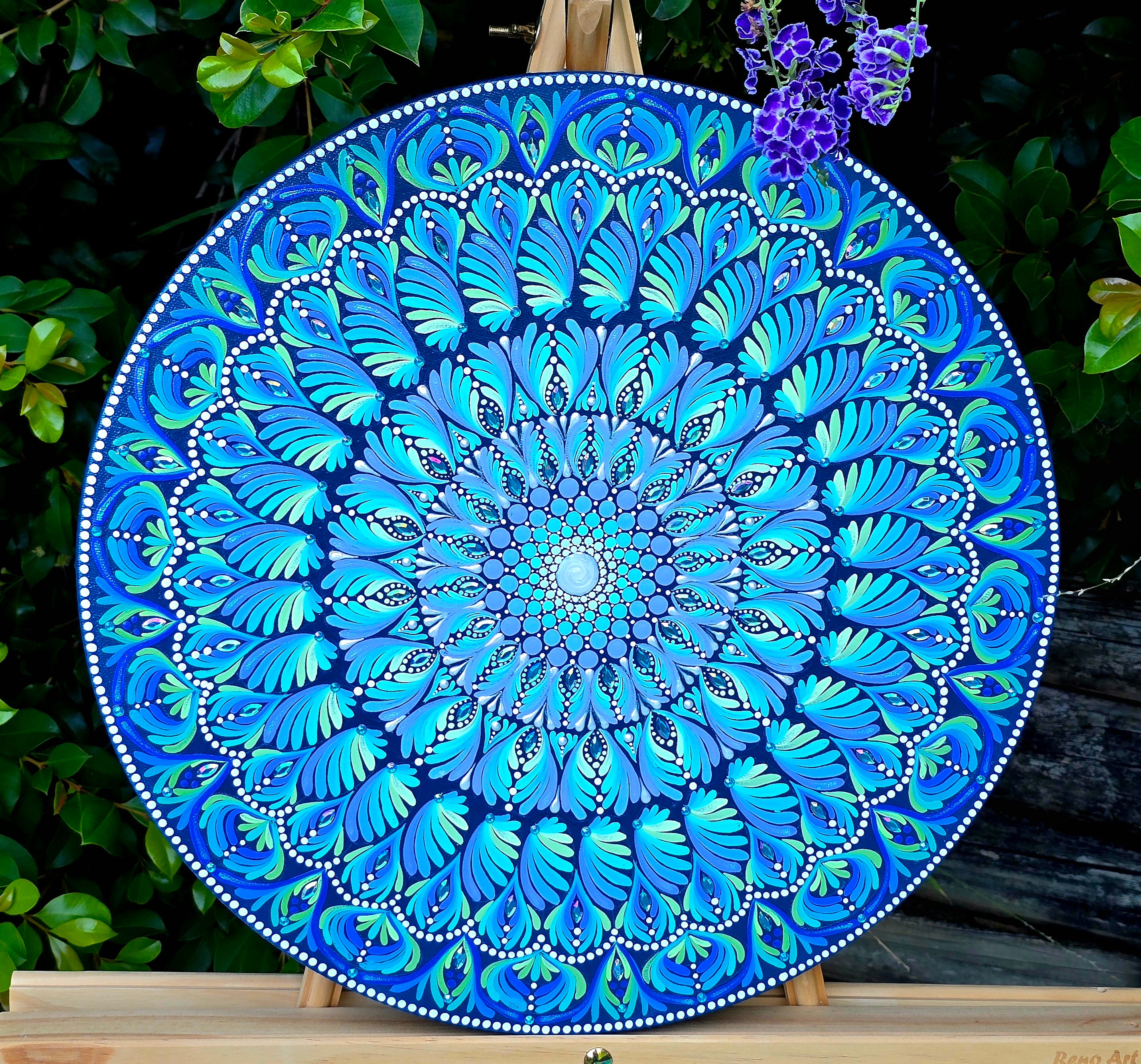 "Maris" - Original, one of a kind mandala painting.