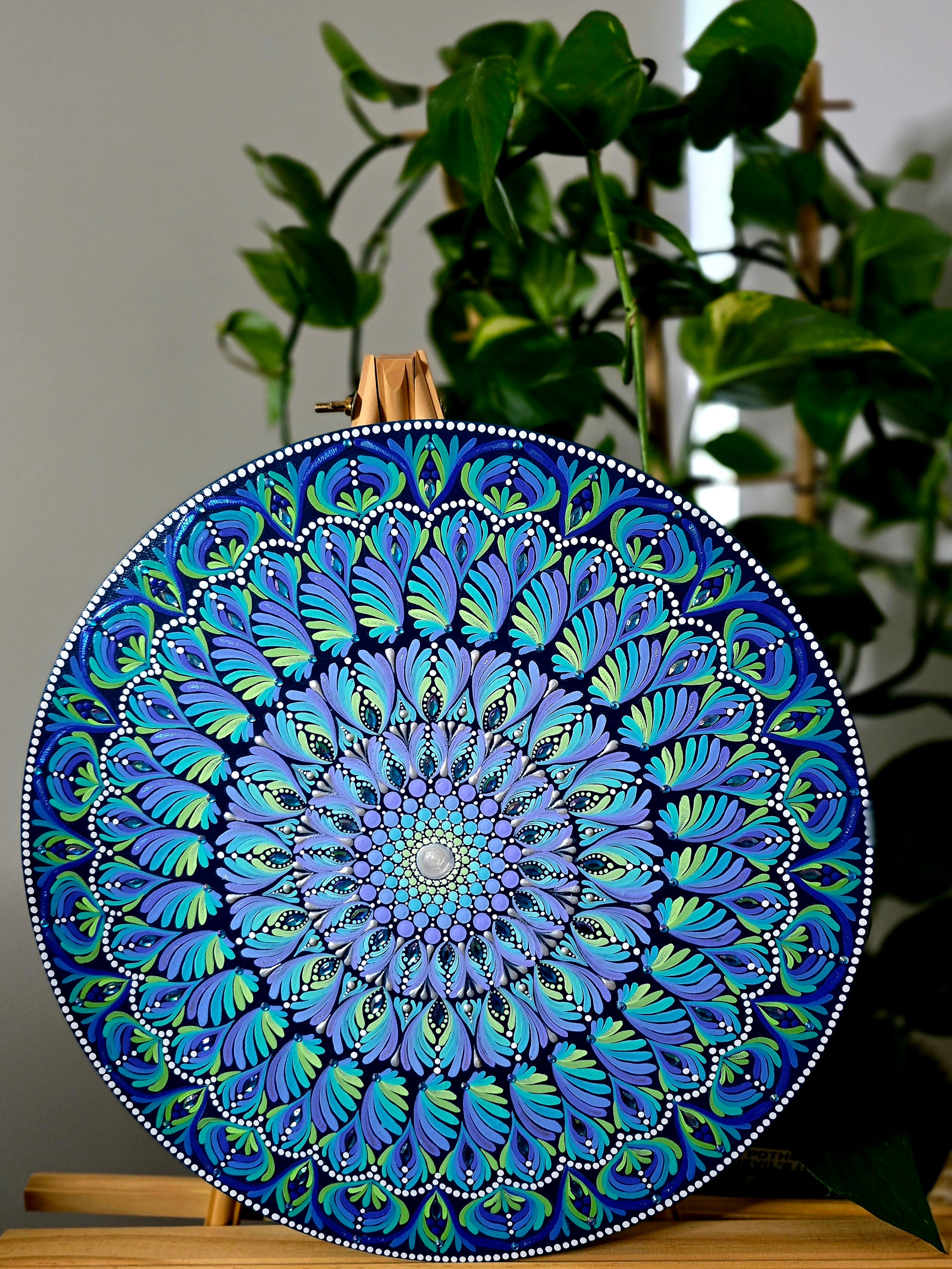 "Maris" - Original, one of a kind mandala painting.