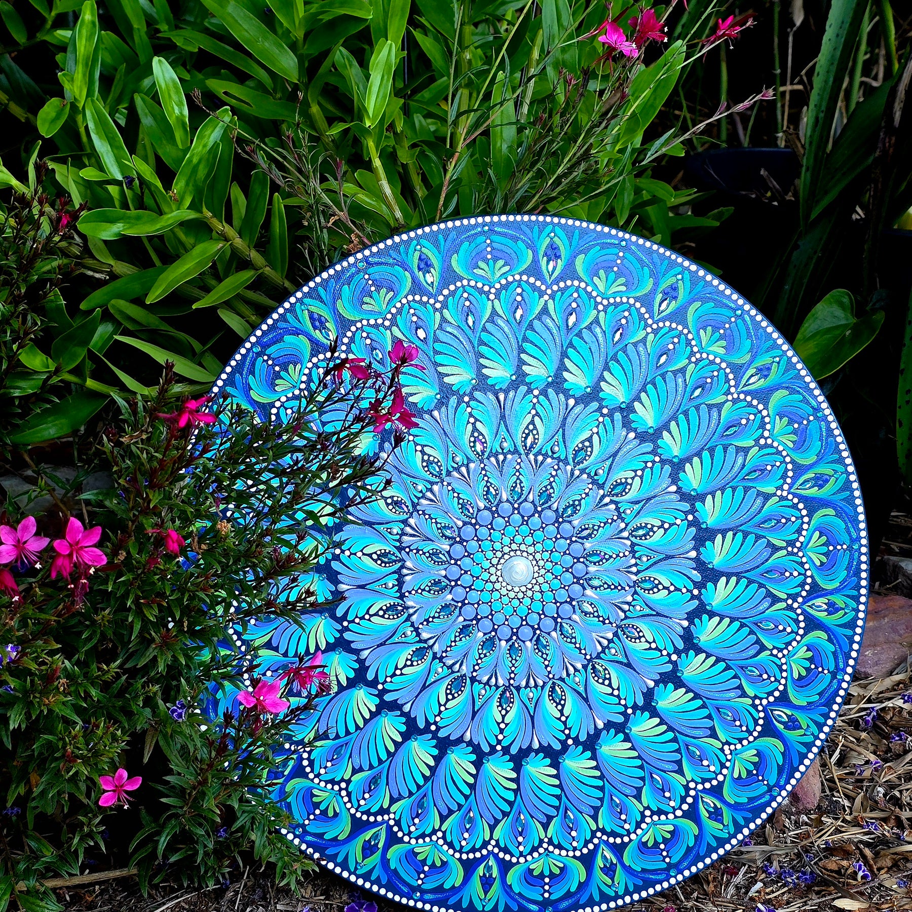 "Maris" - Original, one of a kind mandala painting.
