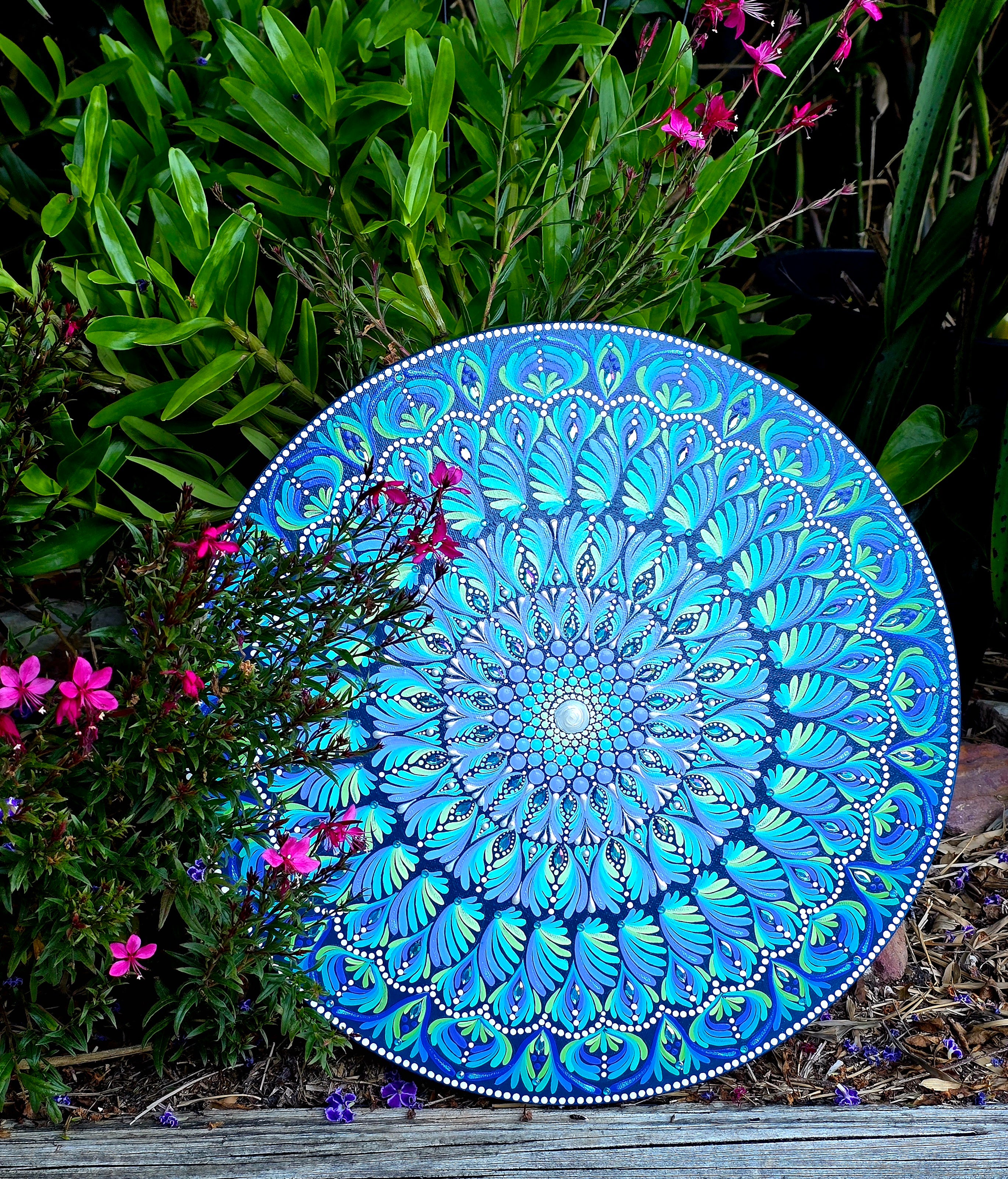 "Maris" - Original, one of a kind mandala painting.