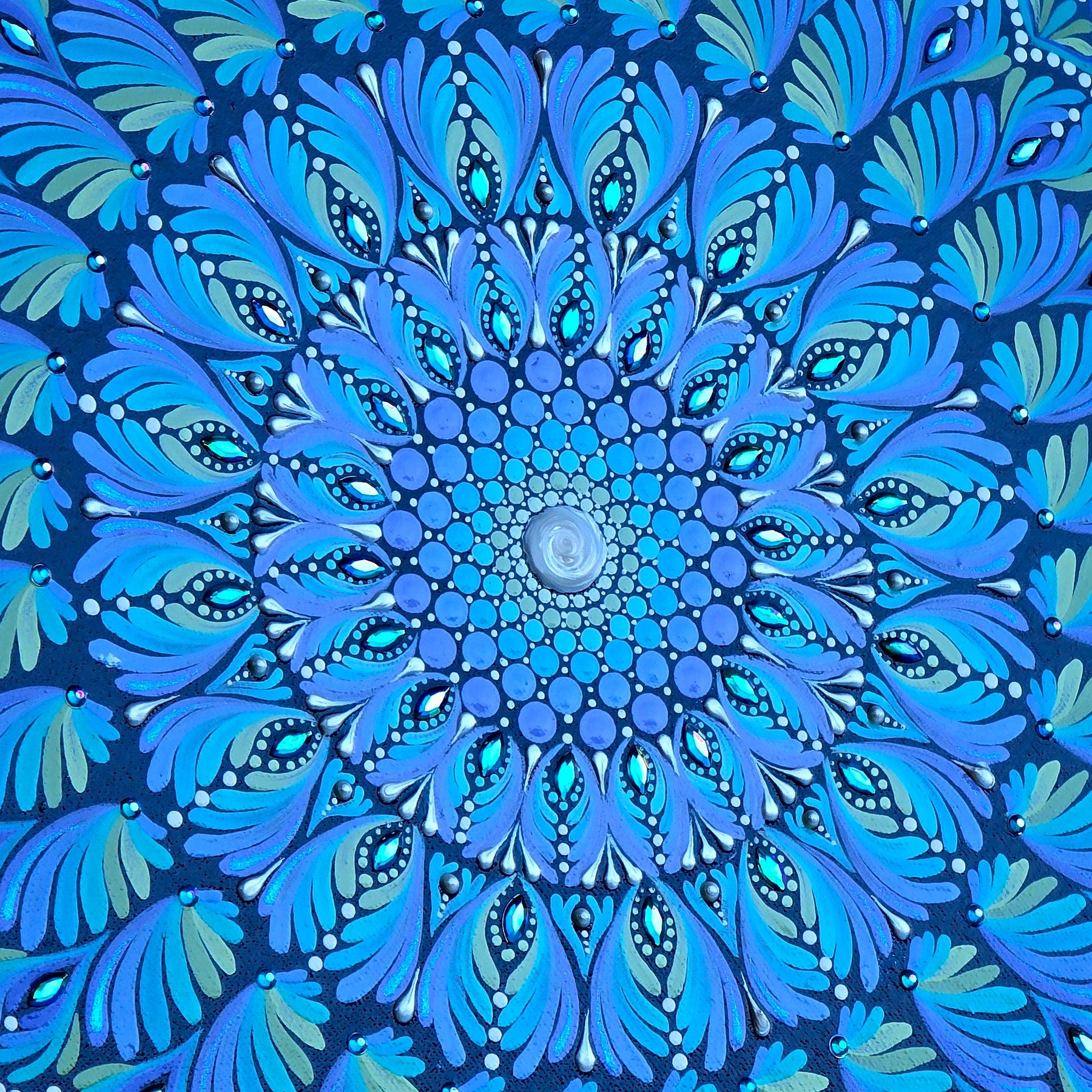 "Maris" - Original, one of a kind mandala painting.