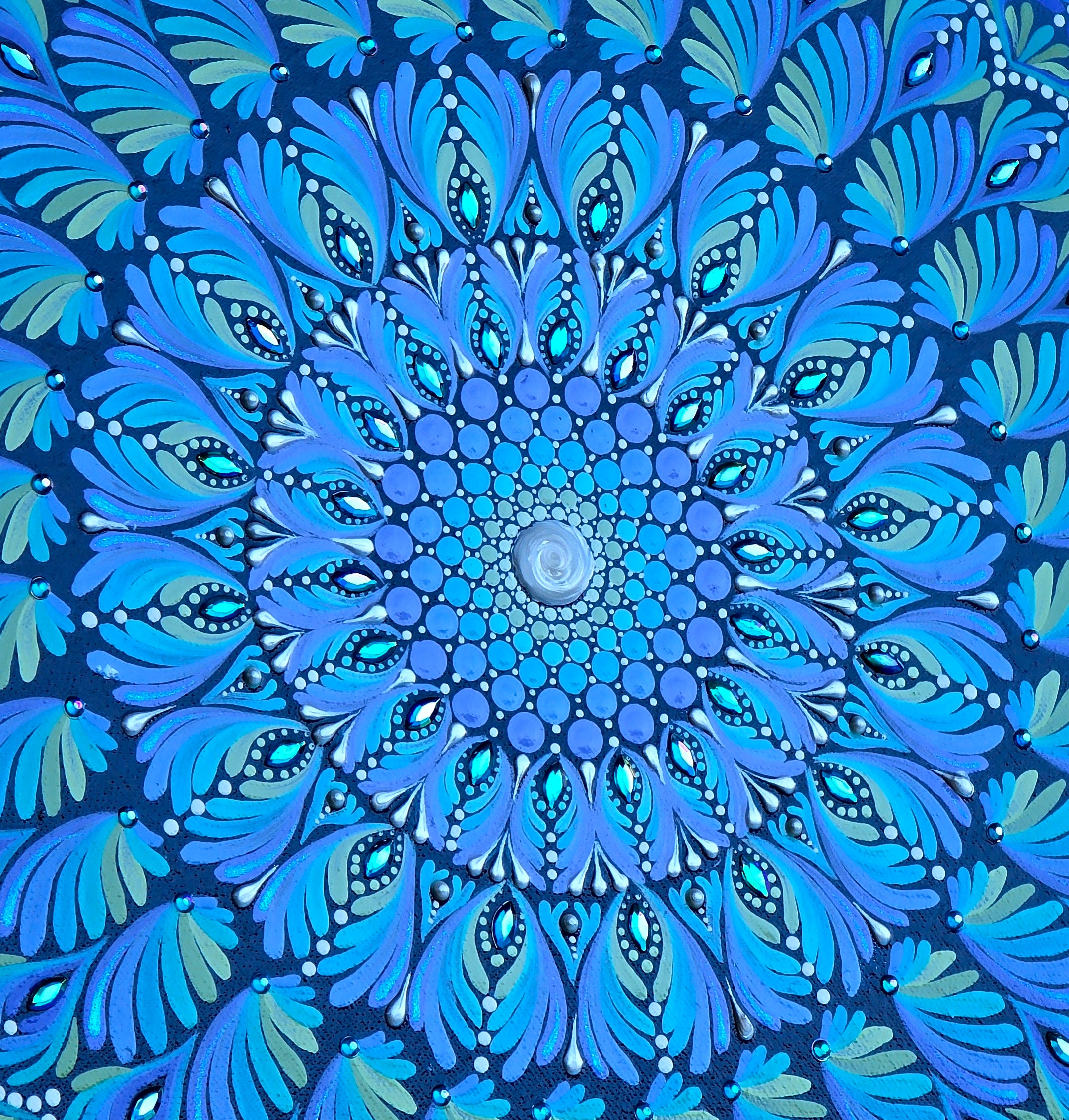 "Maris" - Original, one of a kind mandala painting.