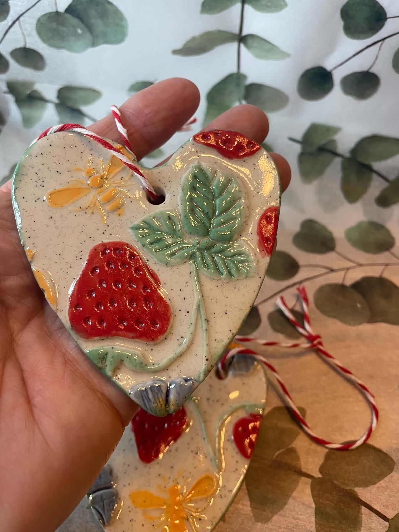 Christmas Strawberry heart decorations