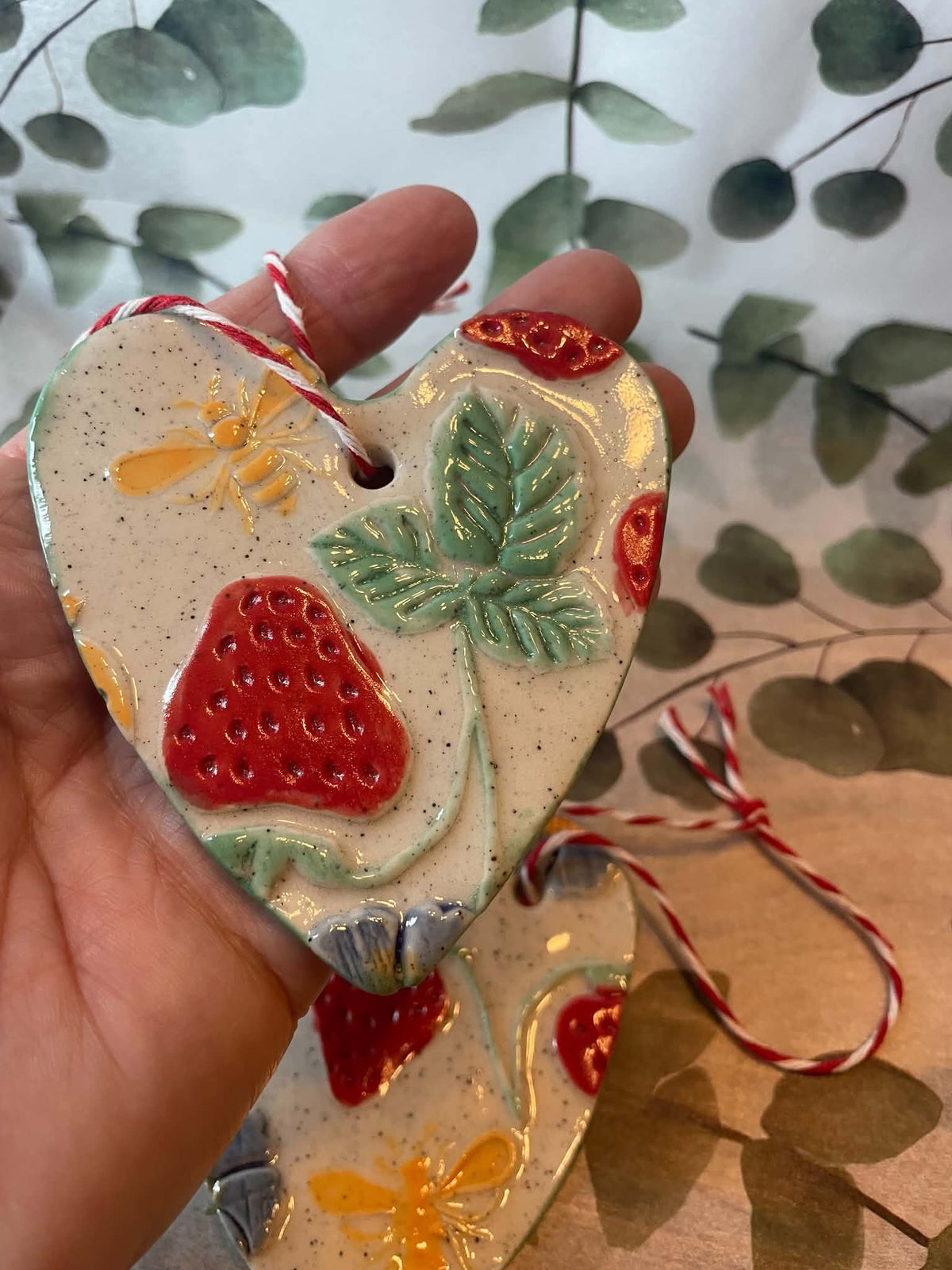 Christmas Strawberry heart decorations