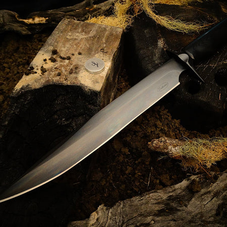 Outdoor hunting knife leather sheath timber wood craft