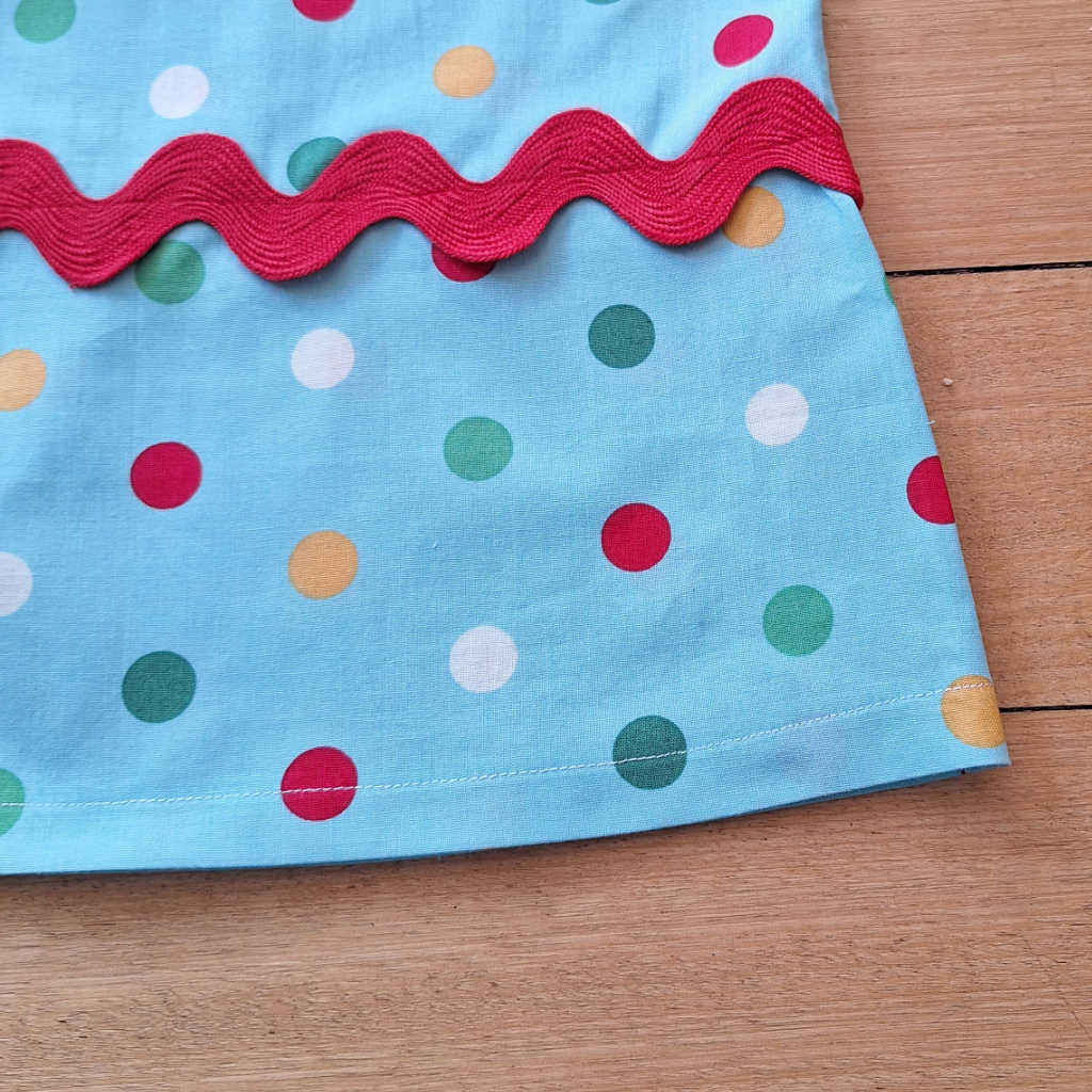 Handmade Girls Dress with Vibrant Spots | Size 2 Years