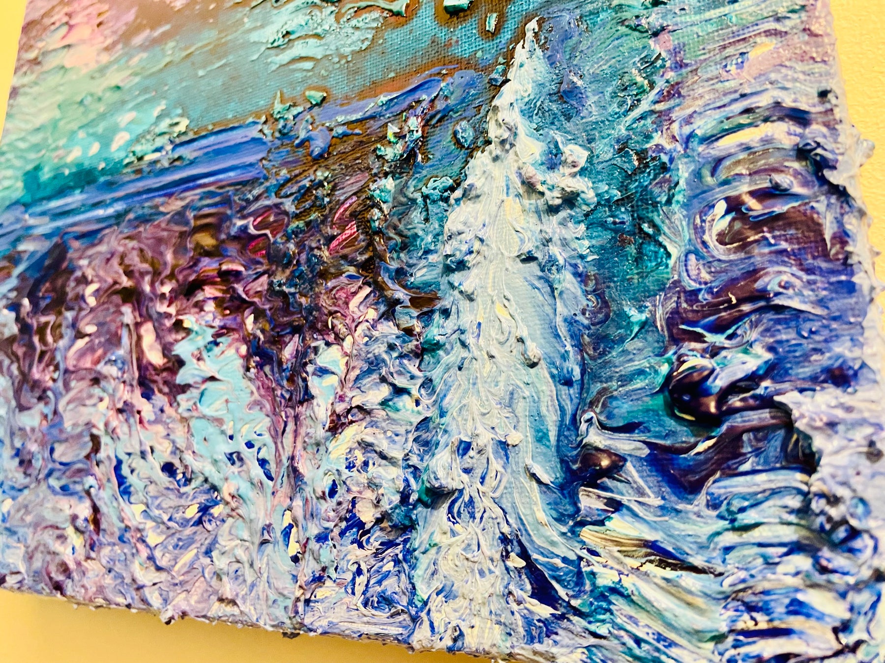 Uta: ORIGINAL CANVAS PAINTING 25.4x25.4x3.5cm by Margo Humphries