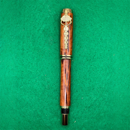 Castellar Rollerball Pen  Hairy Oak · Gold Accents