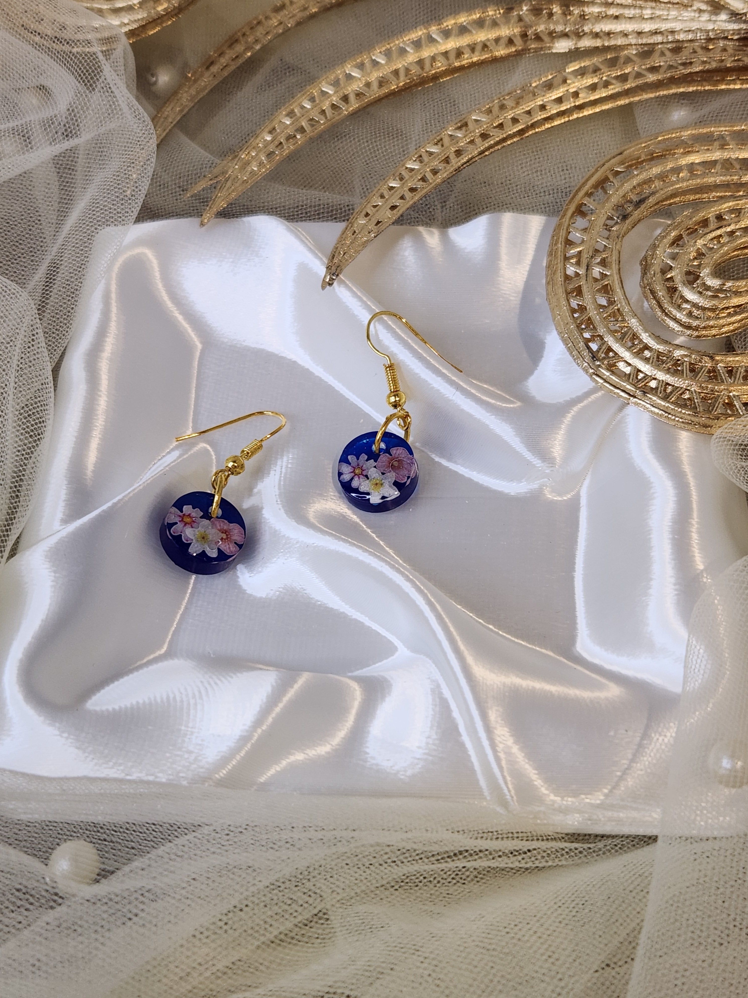 Floral drop earrings