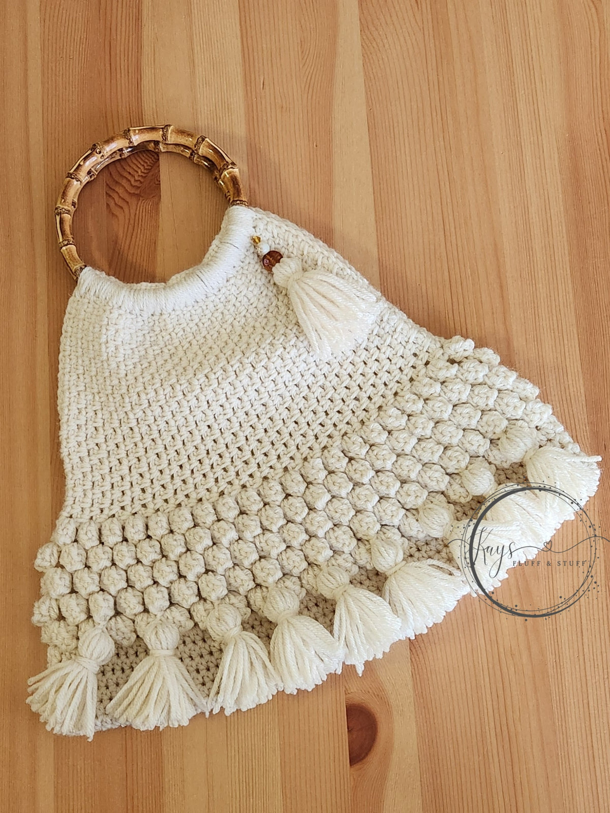 Crochet Boho Bags with Bamboo-Style Handles