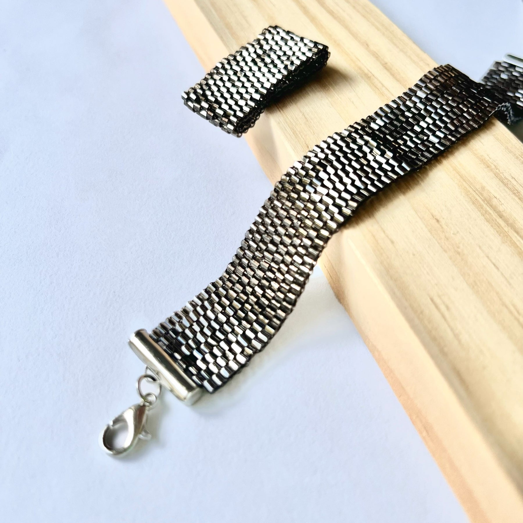 NIGHT PANTHER Set * 2 colors | bracelet + ring | beaded