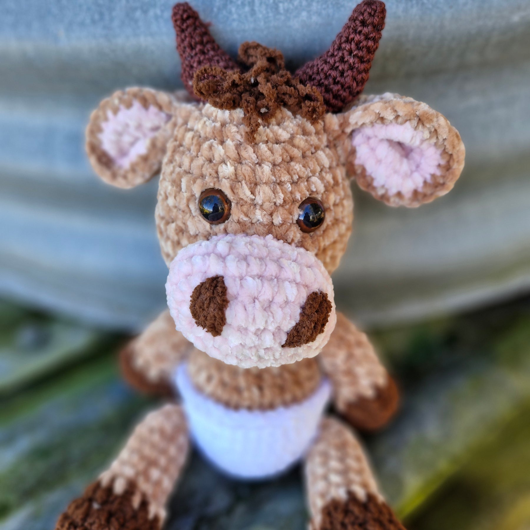 Adorable Crochet BABY HIGHLAND COW / BULL