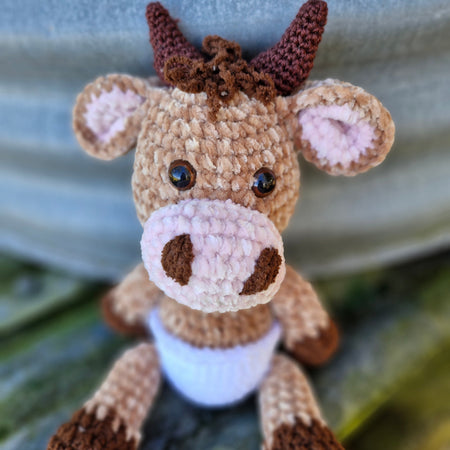 Adorable Crochet BABY HIGHLAND COW / BULL