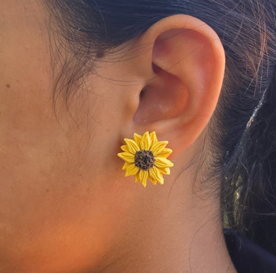 Sunflower earrings