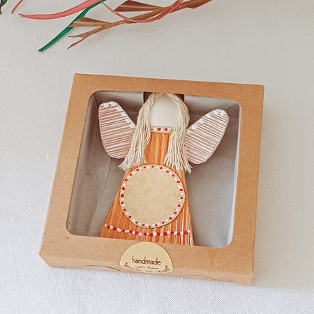 Hello - Little Palm Leaf Angel, Place for Handwritten Message