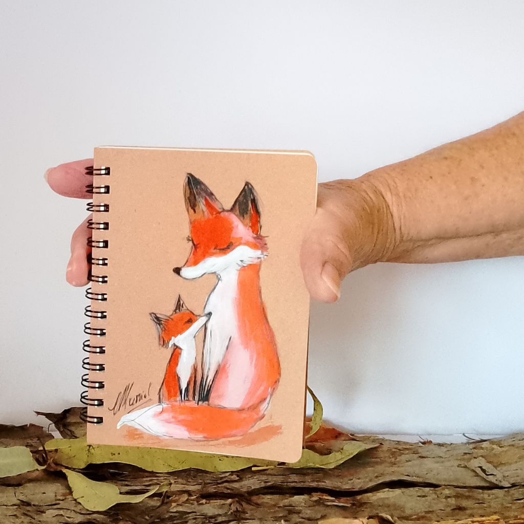 Handpainted Small Fox Notepad - Lined