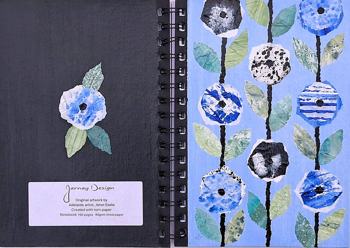 Hand Decorated A5 Notebook - Design 4