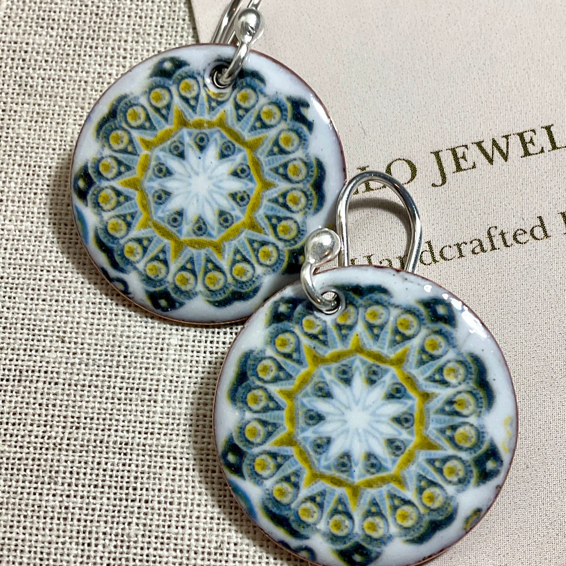 Star fish. Handmade enamel earrings