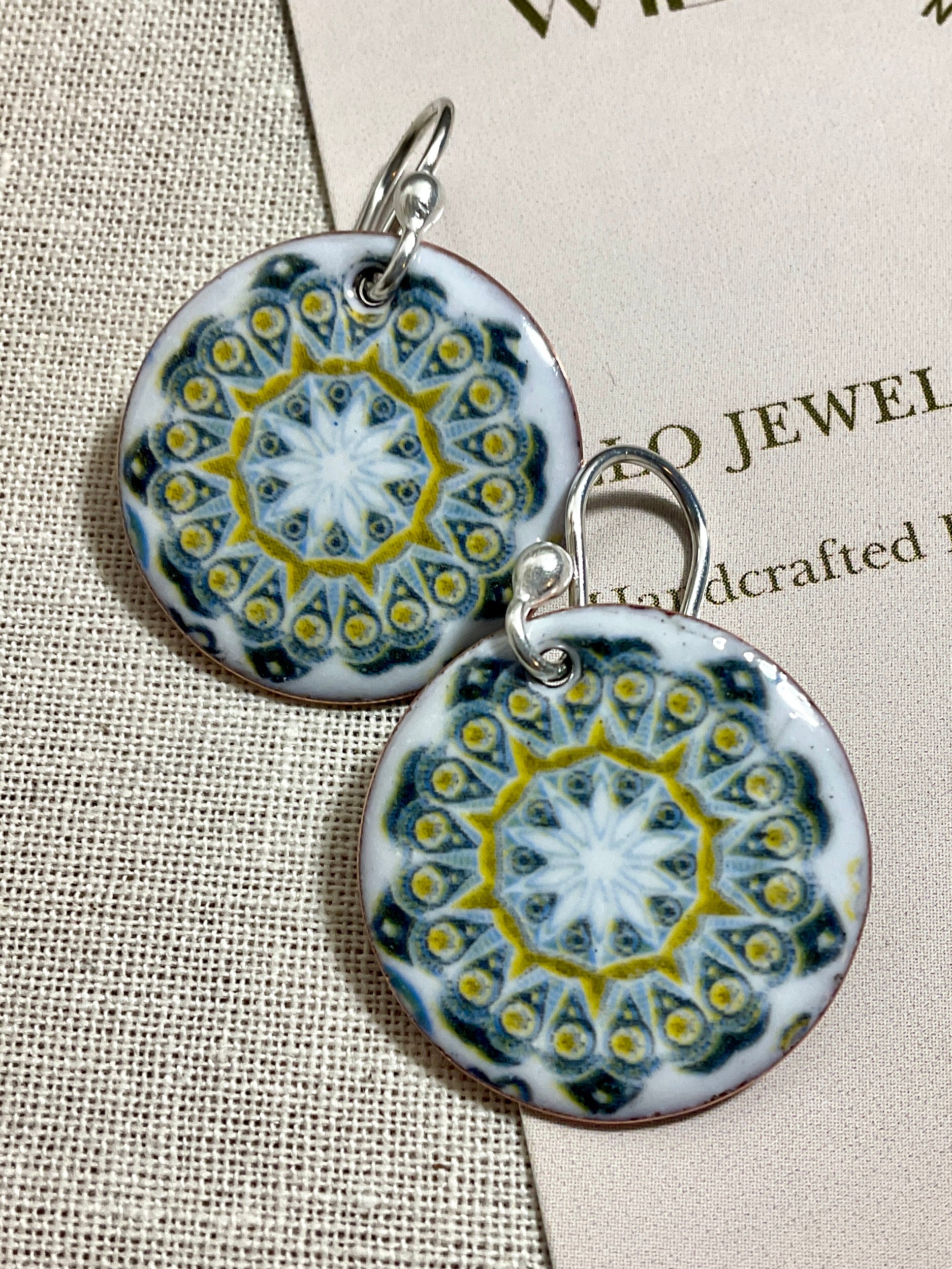 Star fish. Handmade enamel earrings