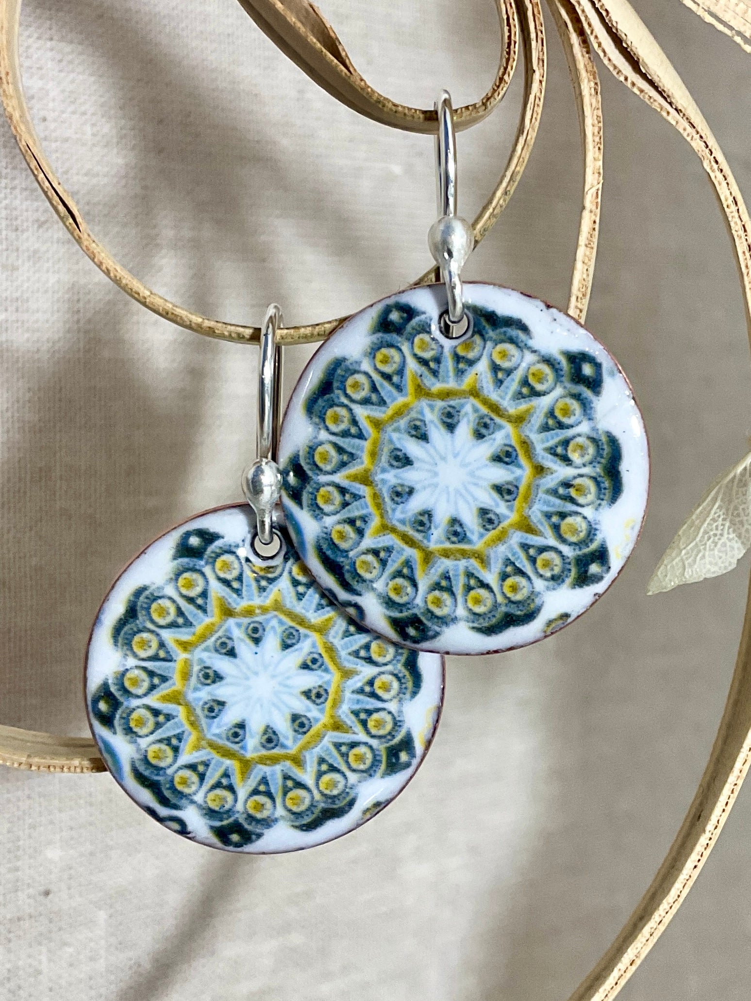 Star fish. Handmade enamel earrings