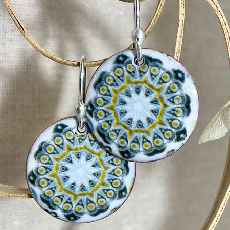 Star fish. Handmade enamel earrings