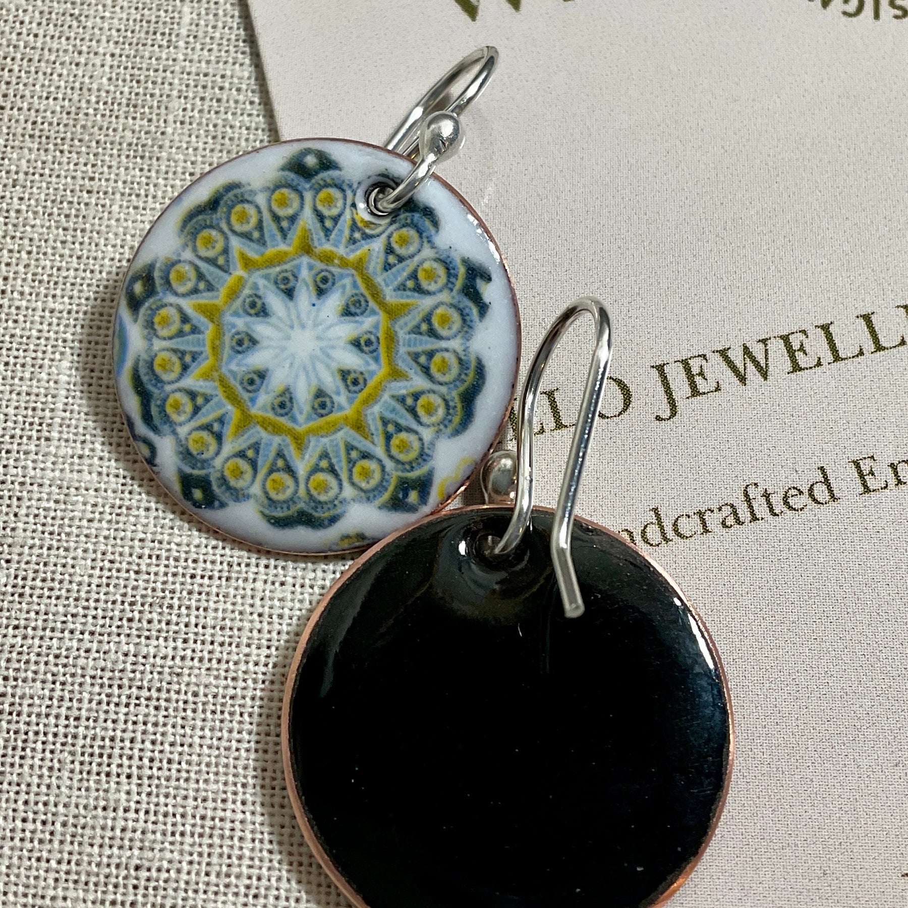 Star fish. Handmade enamel earrings