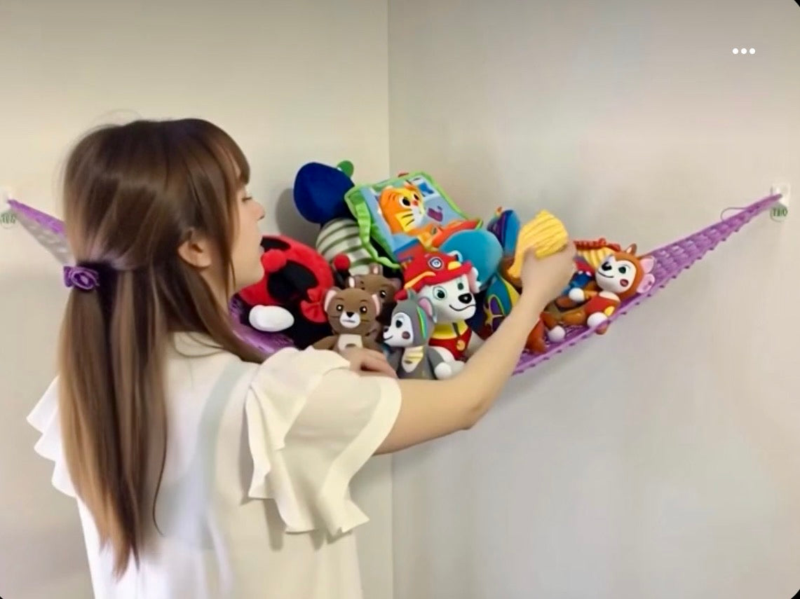 Crochet Toy Hammock for Plush Toys | Handmade Soft Toy Storage | Kids Room & Nursery Decor | Wall Hammock