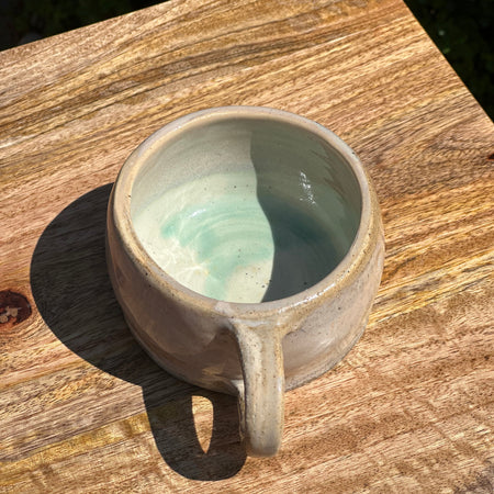 Large Marbled Stoneware Cappuccino Mug