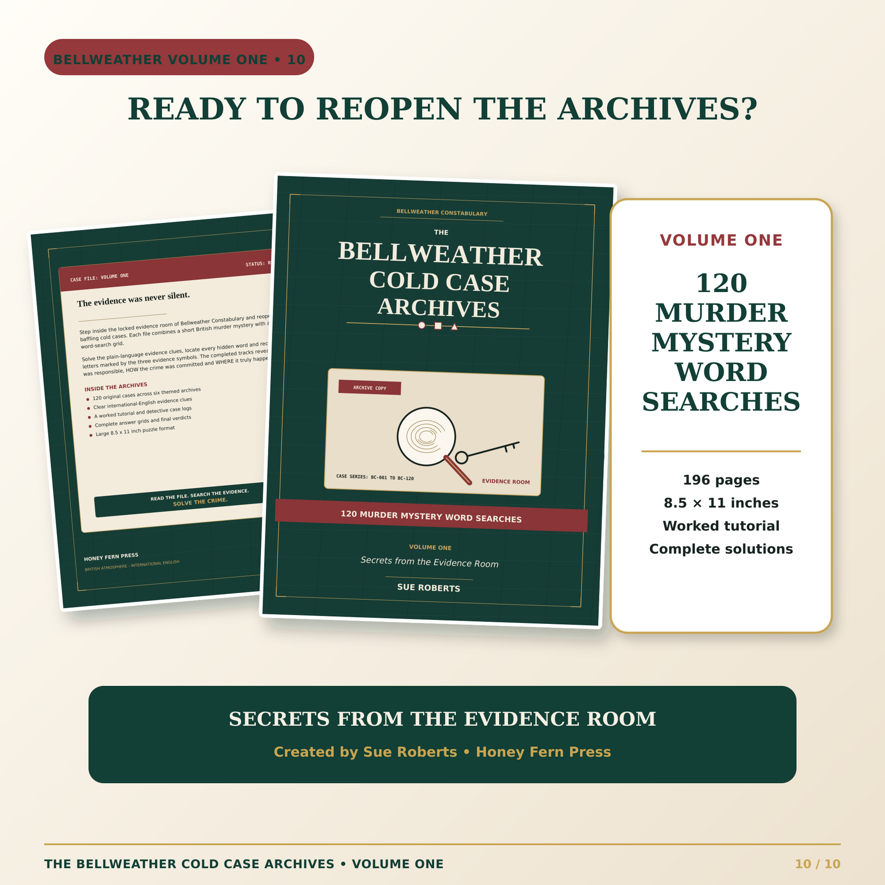 THE BELLWEATHER COLD CASE ARCHIVES: 120 MURDER MYSTERY WORD SEARCHES Vol 1.