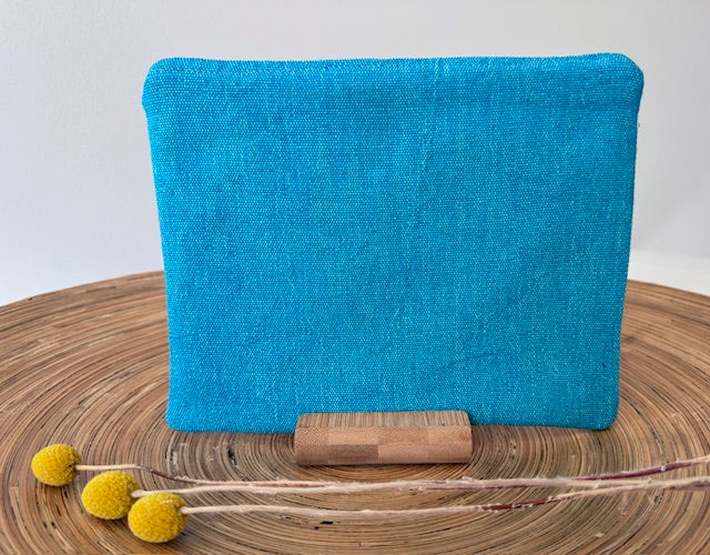 Zipper Pouch - Textile Collage - Flower Power