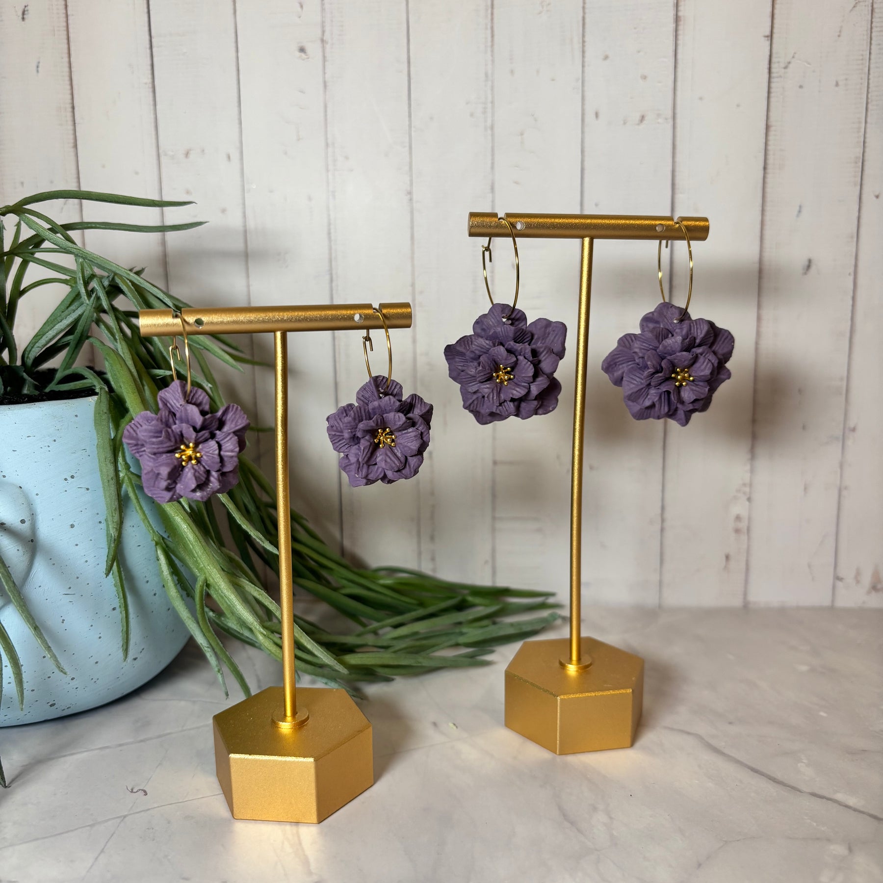 "Tilly" Floral Hoop Earrings