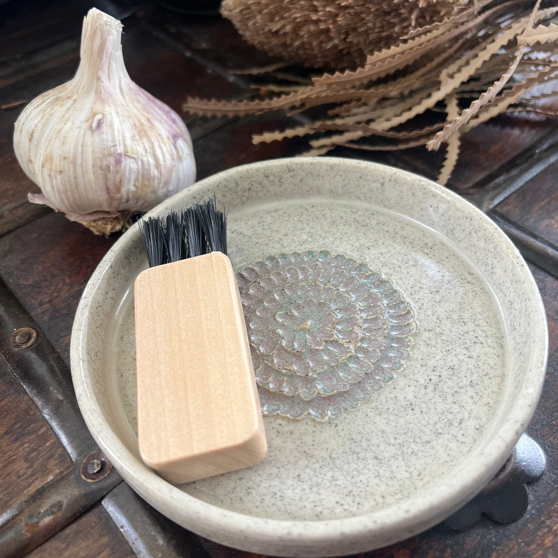 Ceramic Grater with Brush