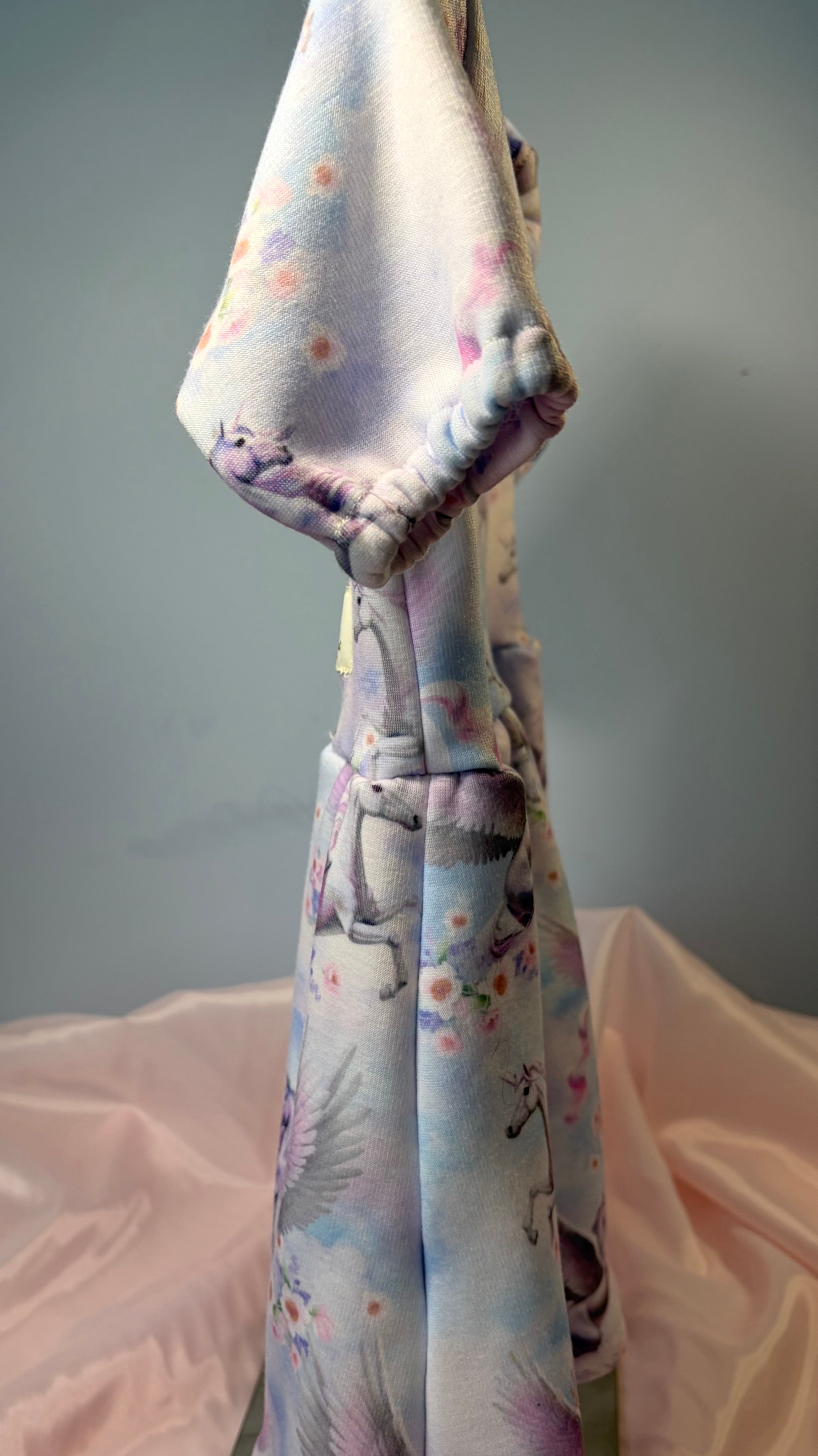“Handmade Unicorn Dress | Long Sleeve Baby & Toddler Dress | Magical Winter Twirl Dress Size 12-18 months