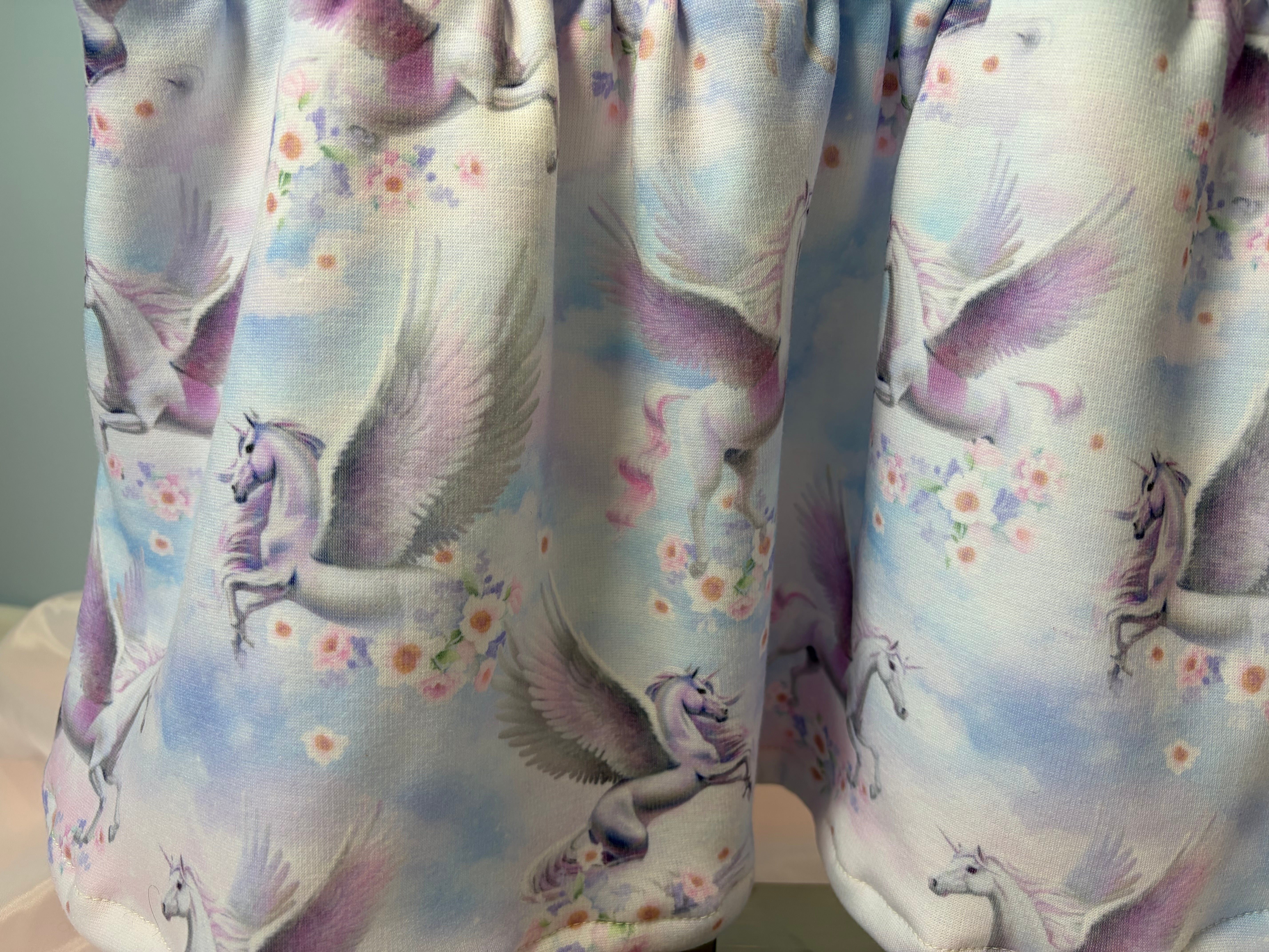 “Handmade Unicorn Dress | Long Sleeve Baby & Toddler Dress | Magical Winter Twirl Dress Size 12-18 months
