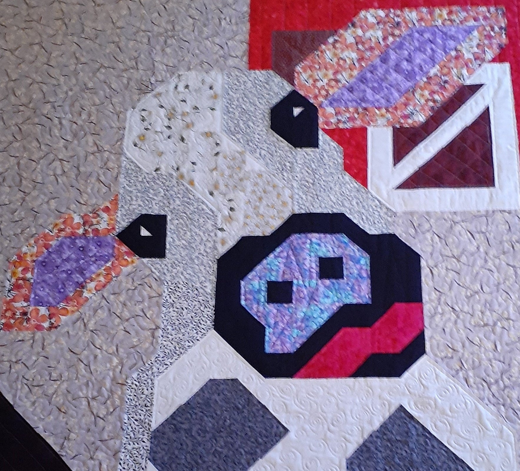 Daisy on the wattle farm patchwork quilt