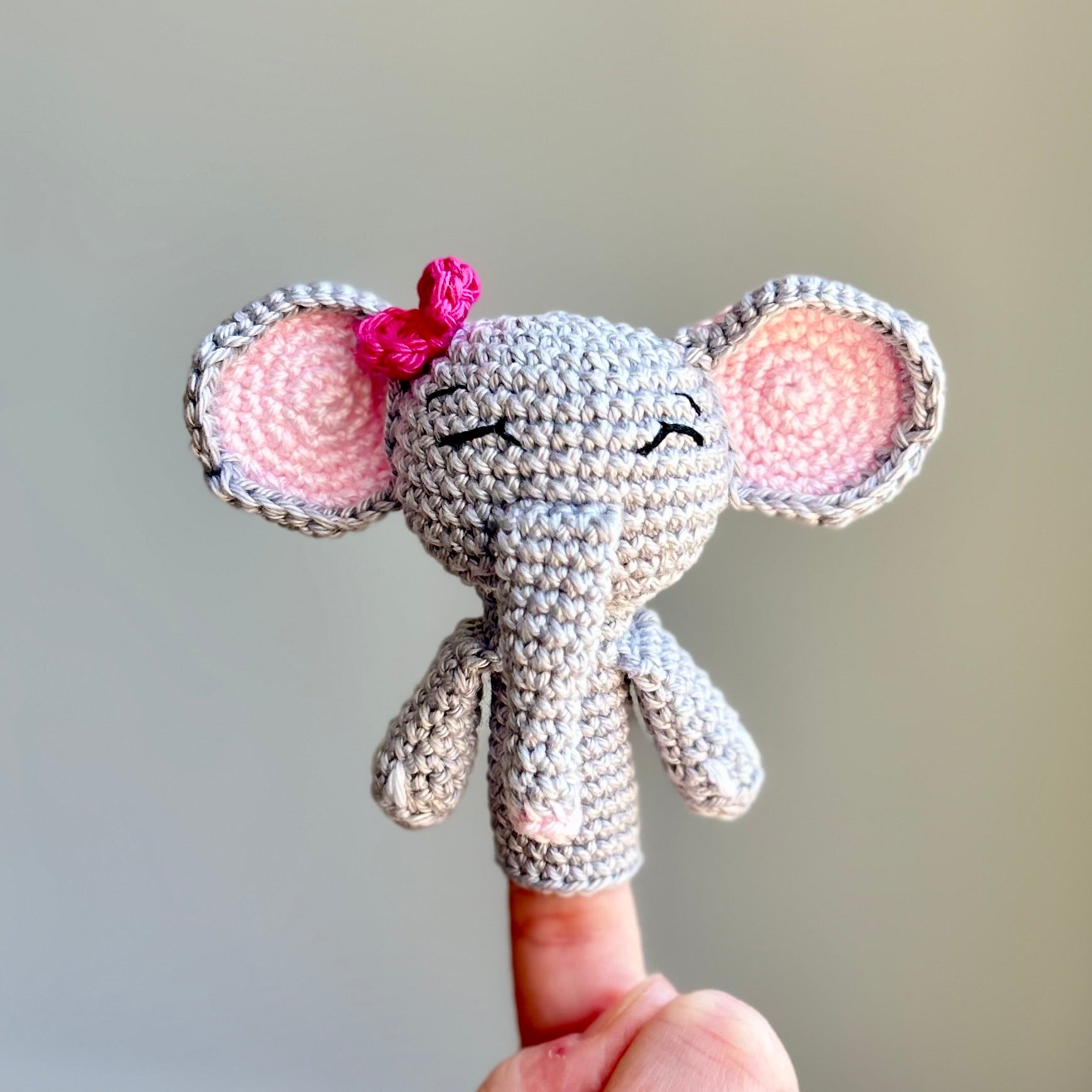 Crochet Safari Animal Finger Puppet Set | Made to Order