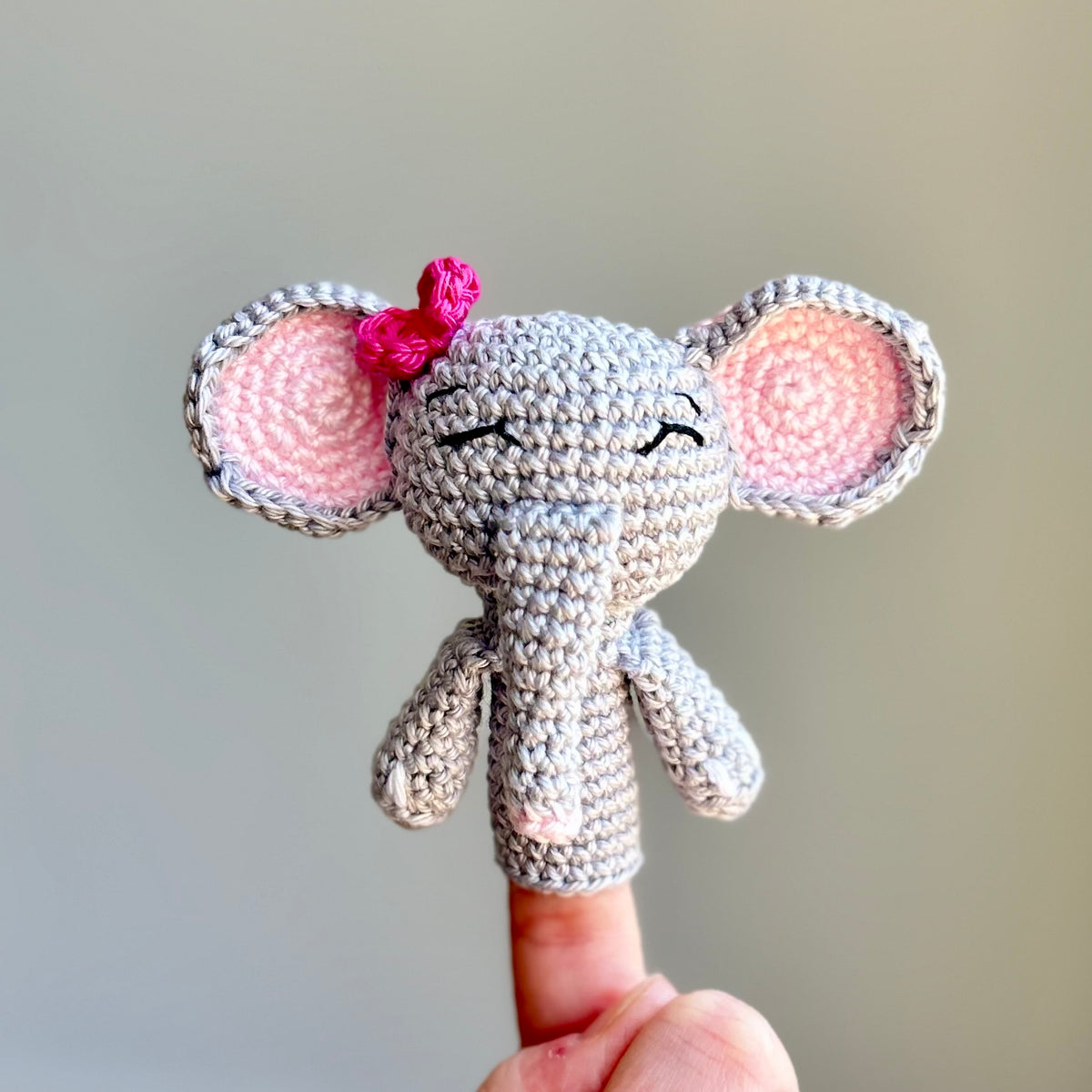 Crochet Safari Animal Finger Puppet Set | Made to Order